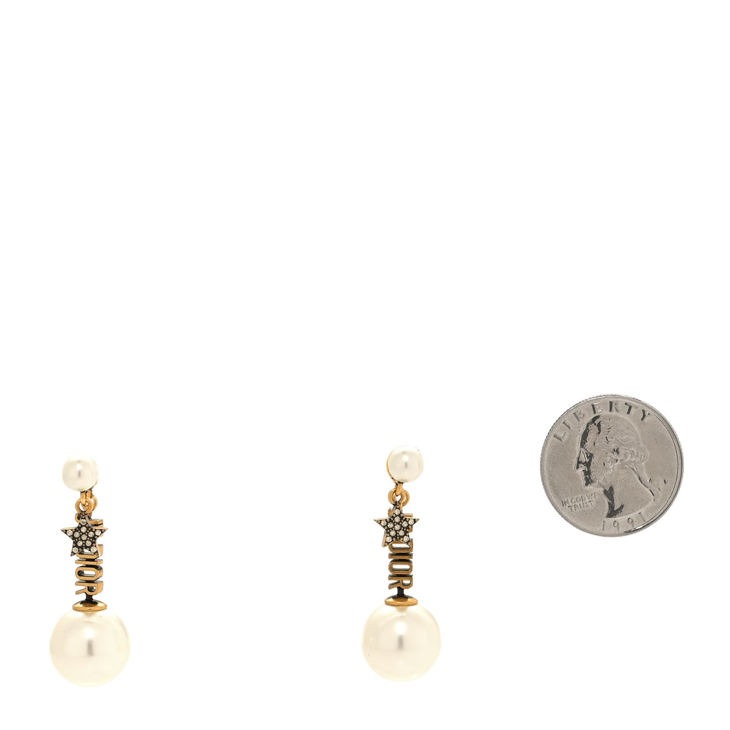 Pearl J'Adior Tribal Earrings Gold