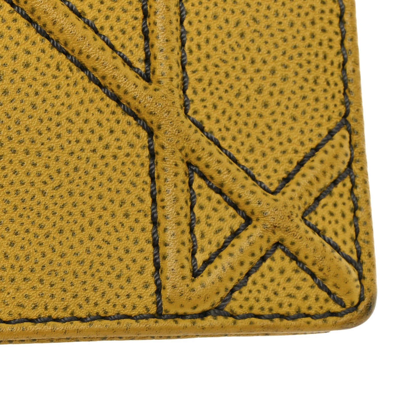 Grained Calfskin Medium Diorama Flap Bag Yellow