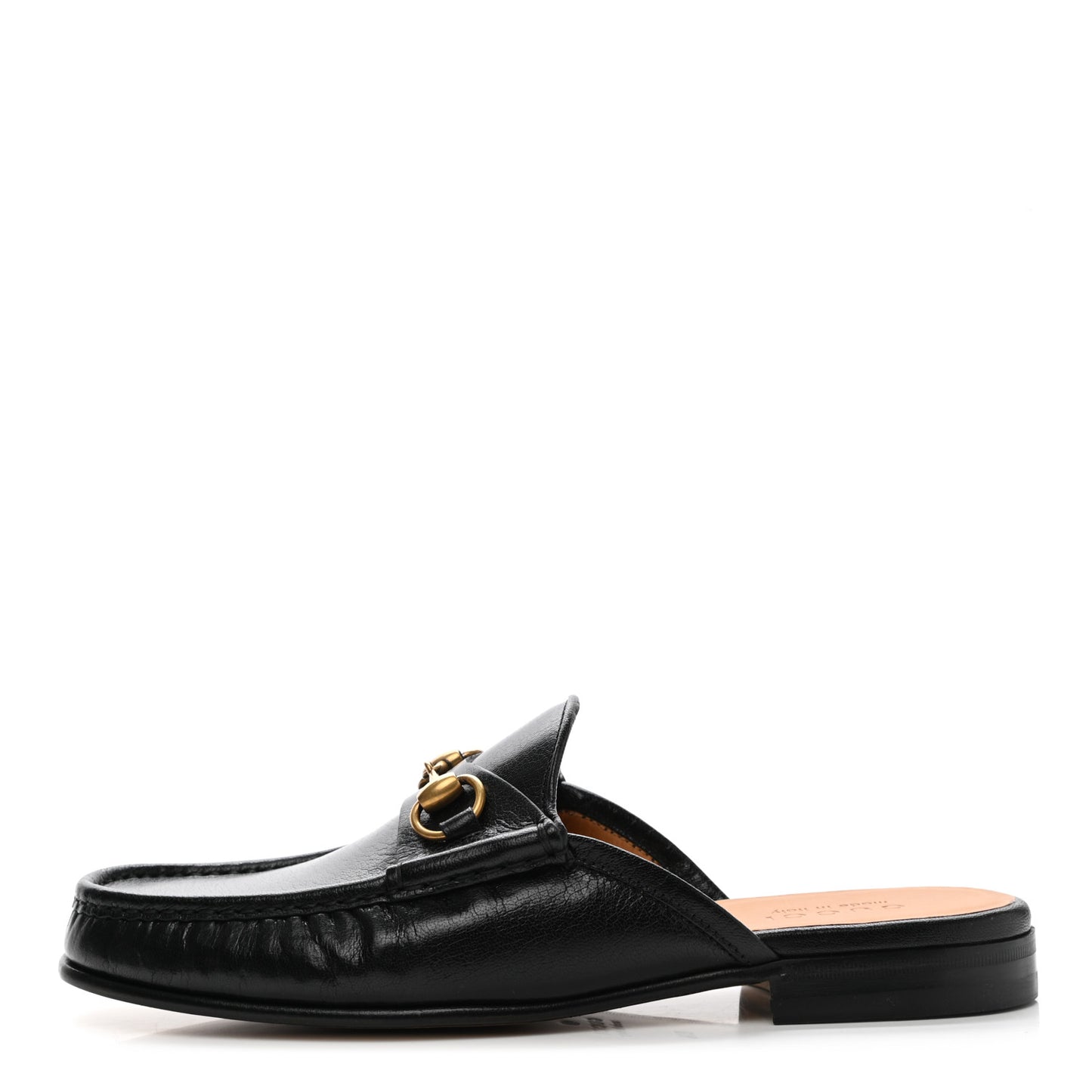 Goatskin Mens Horsebit Slippers 8.5 Black