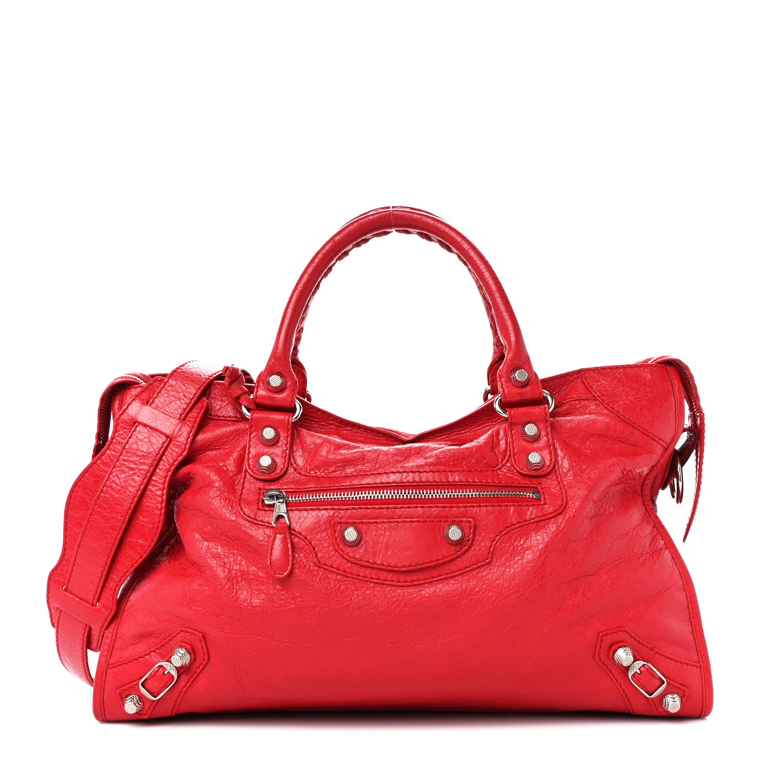 Balenciaga Agneau Giant 12 Silver Hardware City Coquelicot 3 of 11