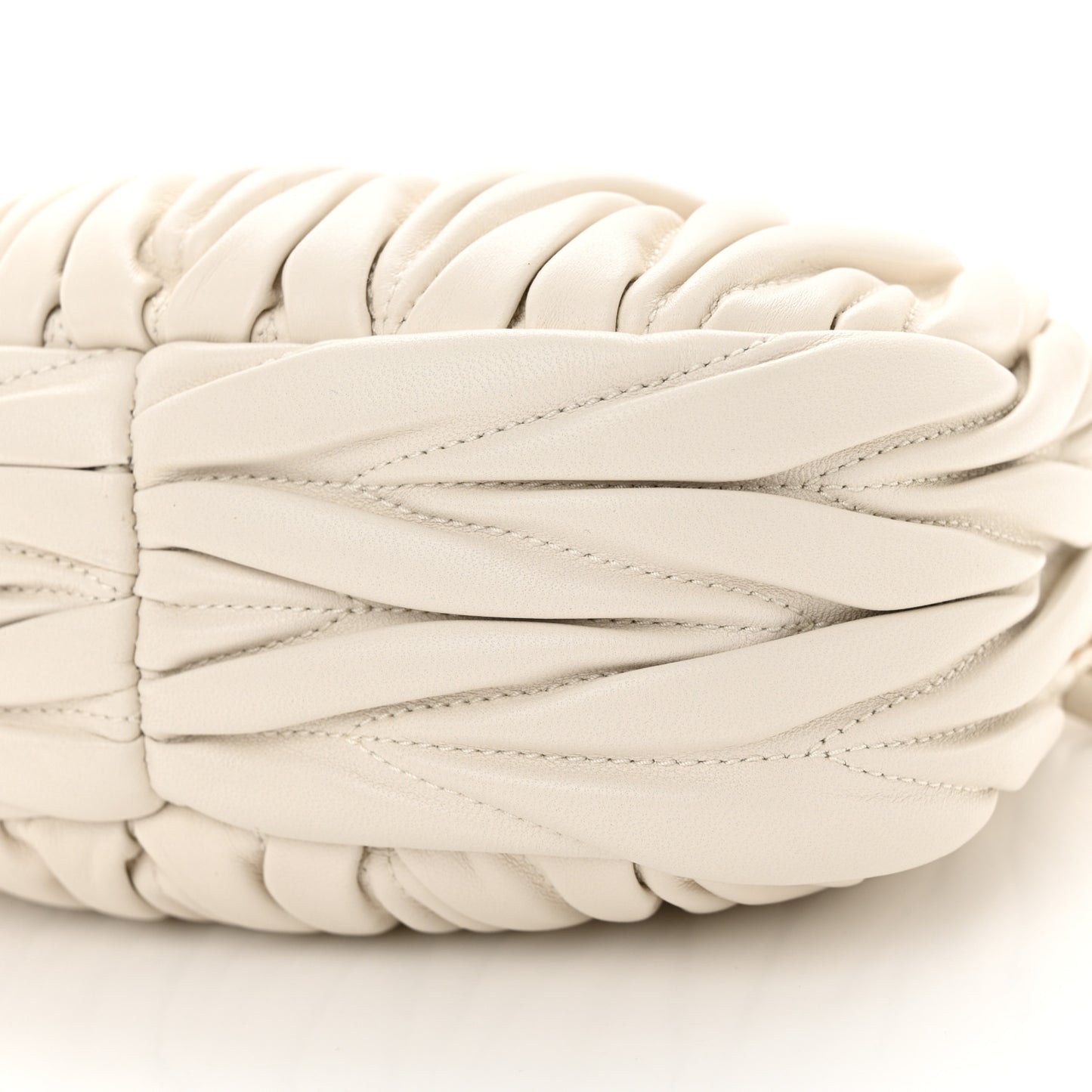 Nappa Matelasse Mini Wander Hobo White
