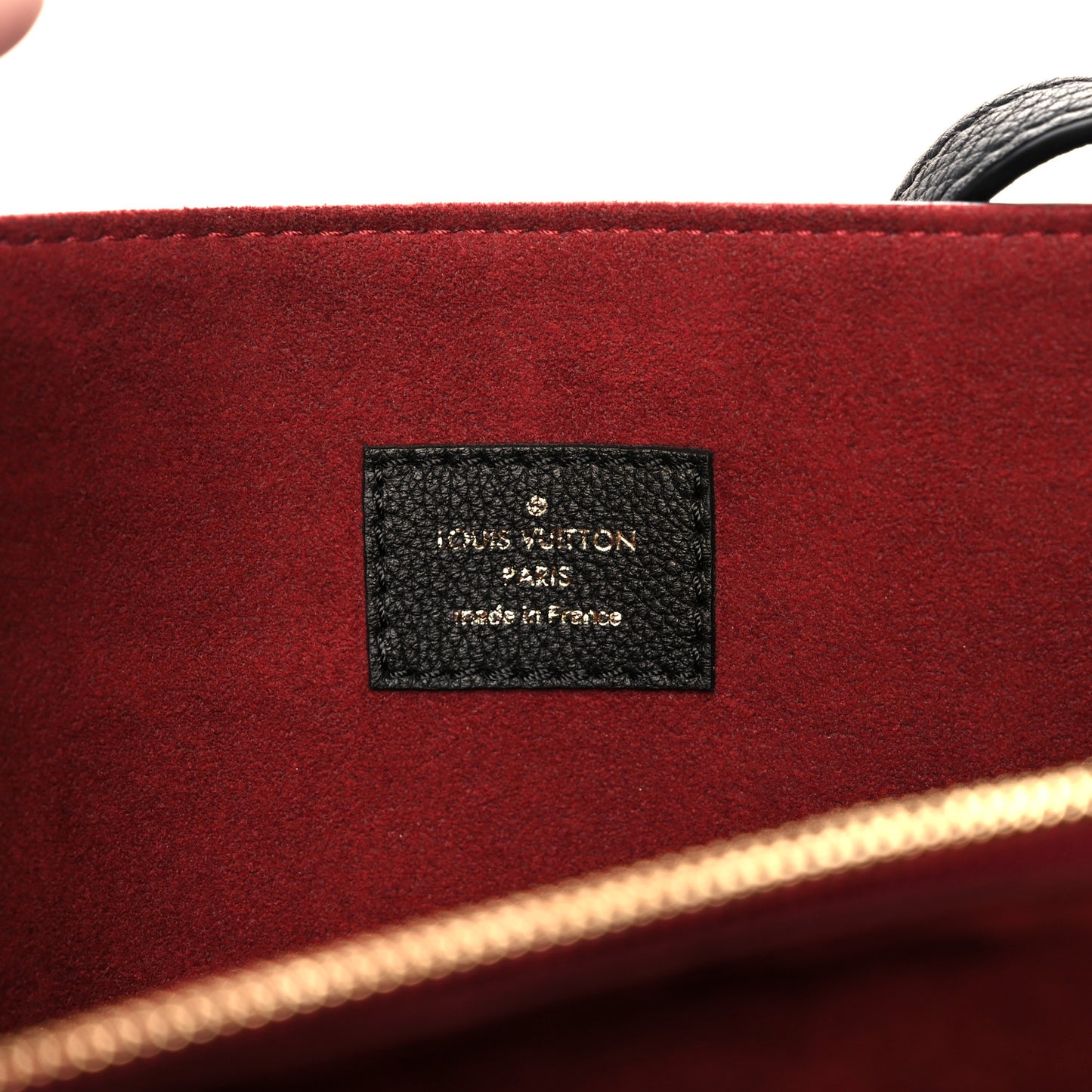 Grained Calfskin Lockme Shopper Black