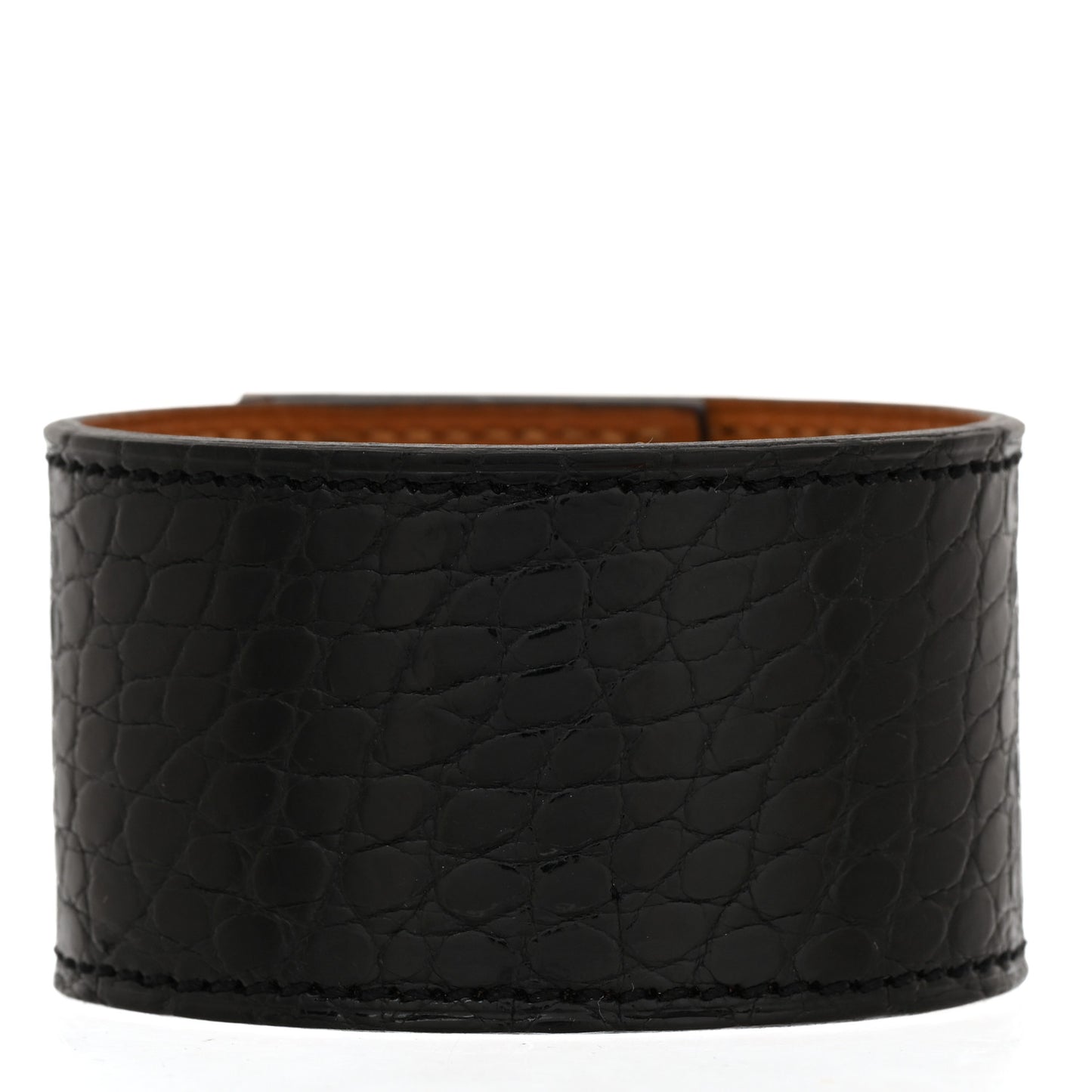 Shiny Alligator Kelly Dog Bracelet S Black