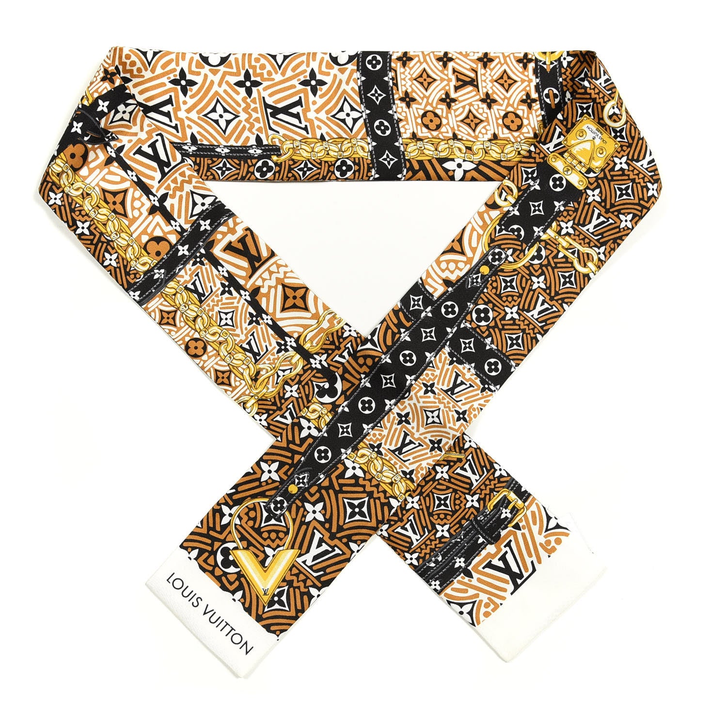 Louis Vuitton Silk Monogram Crafty Confidential Bandeau Caramel 1 of 3