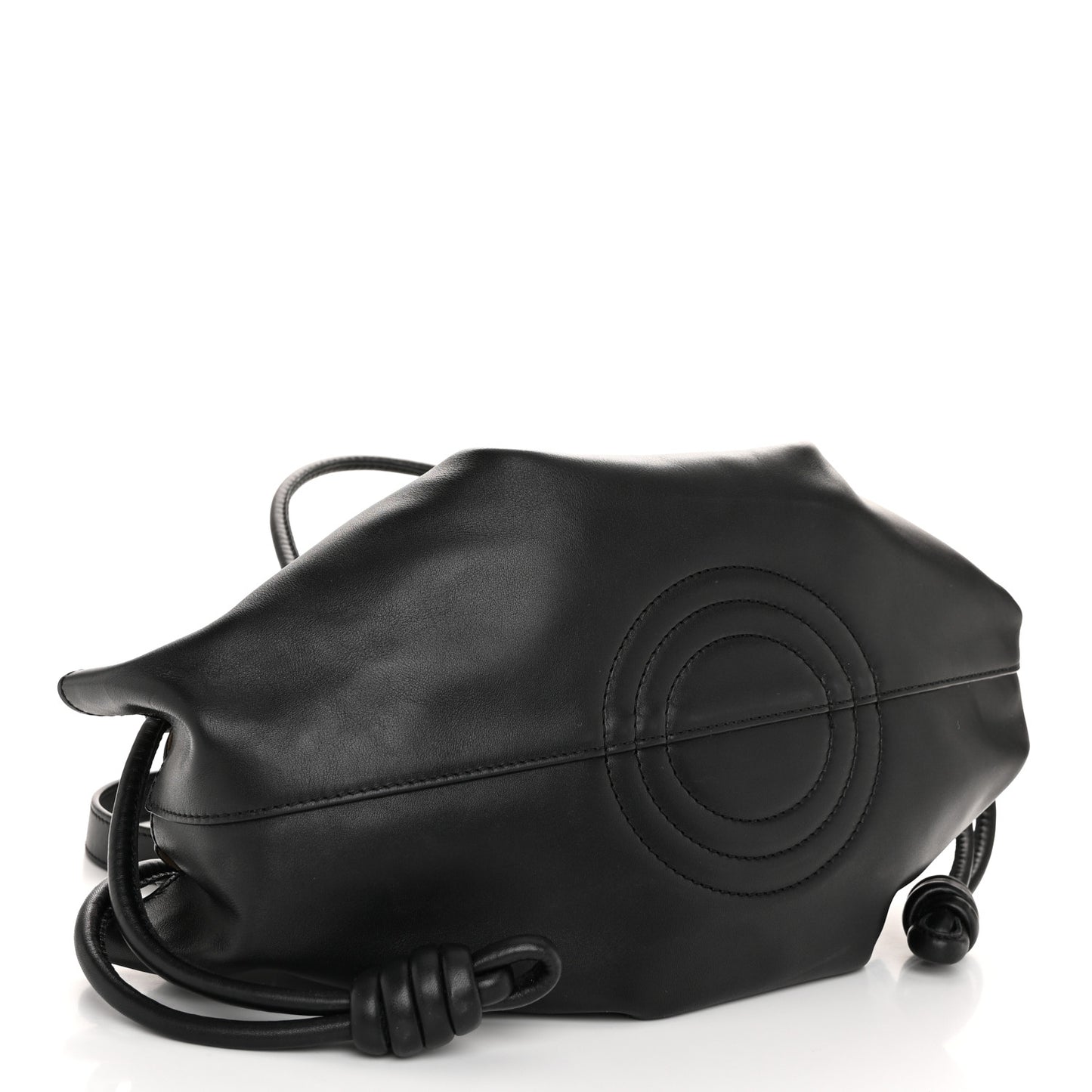 Shiny Nappa Calfskin Small Paseo Bag Black