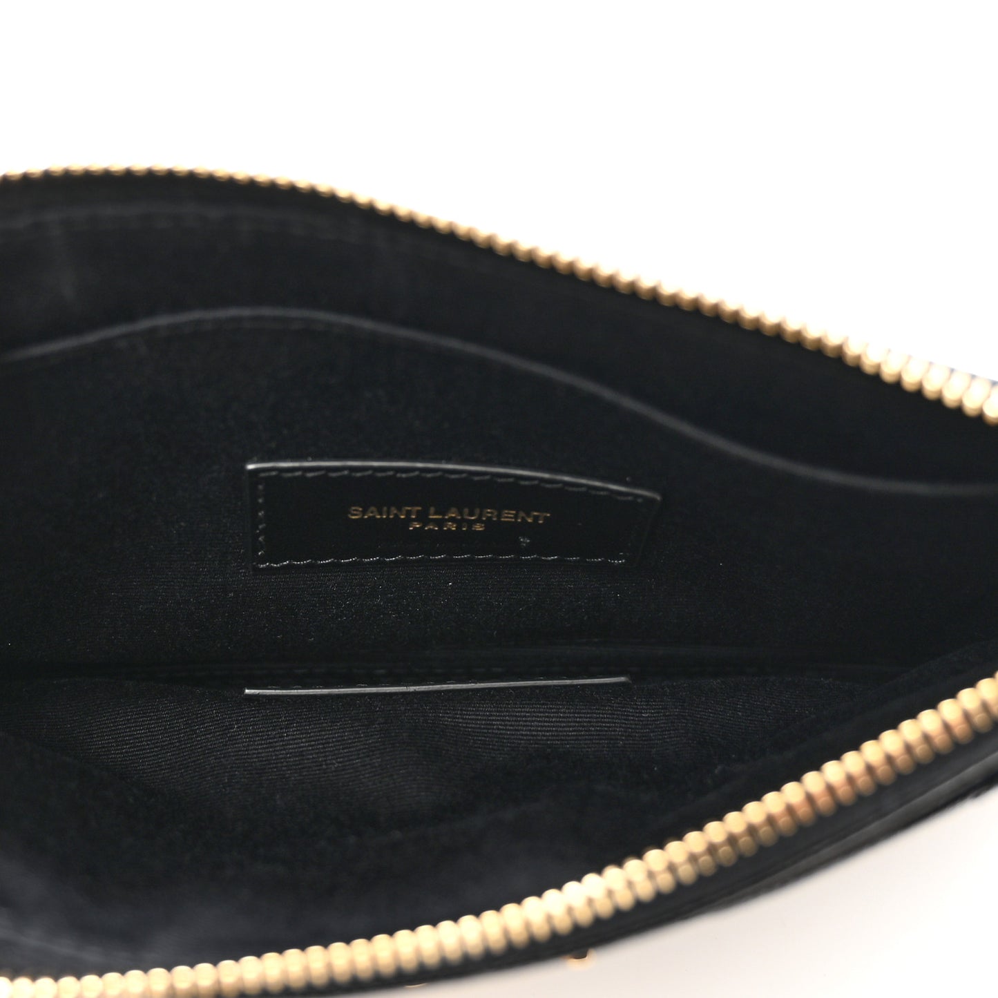 Grain De Poudre Chevron Monogram Bill Pouch Black