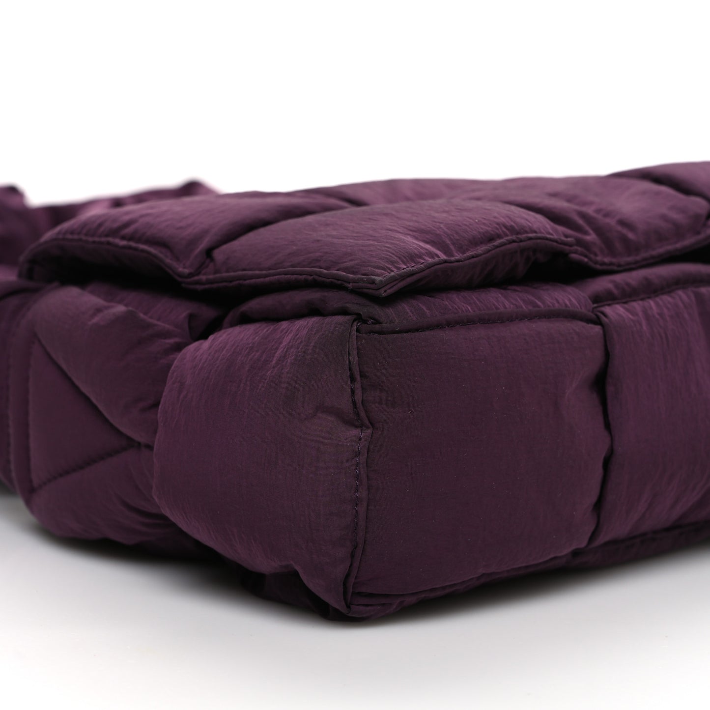 Nylon Intrecciato Padded Tech Cassette Bag Purple