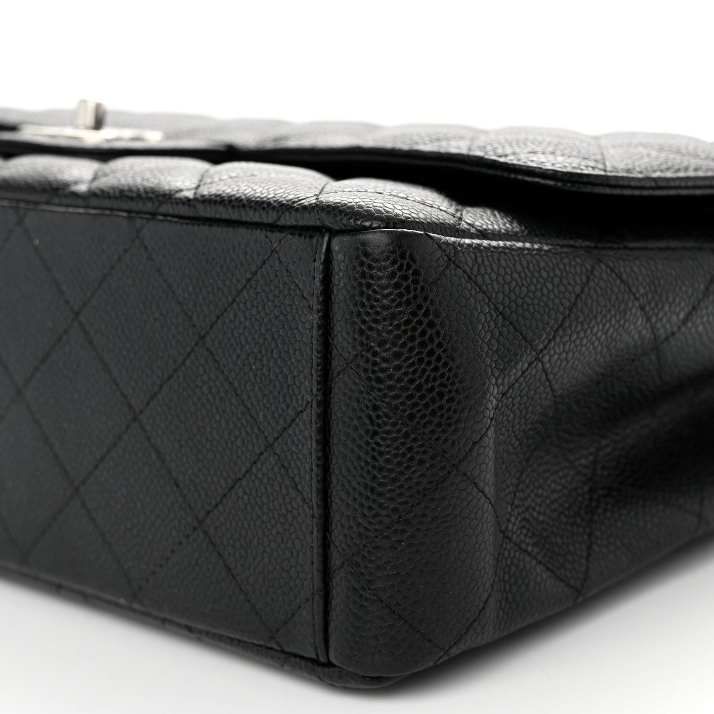 Caviar Quilted Maxi Double Flap Black
