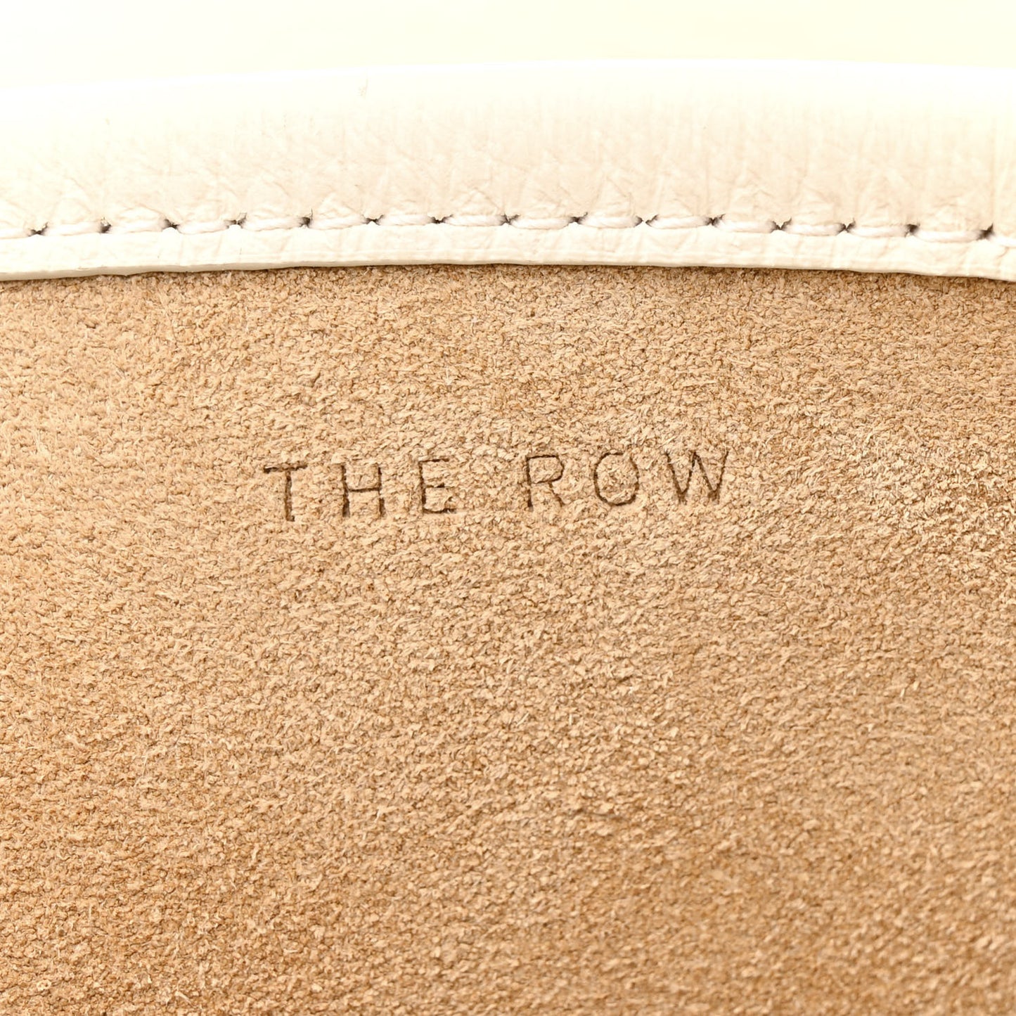 Grained Calfskin Medium N/S Park Tote Ivory