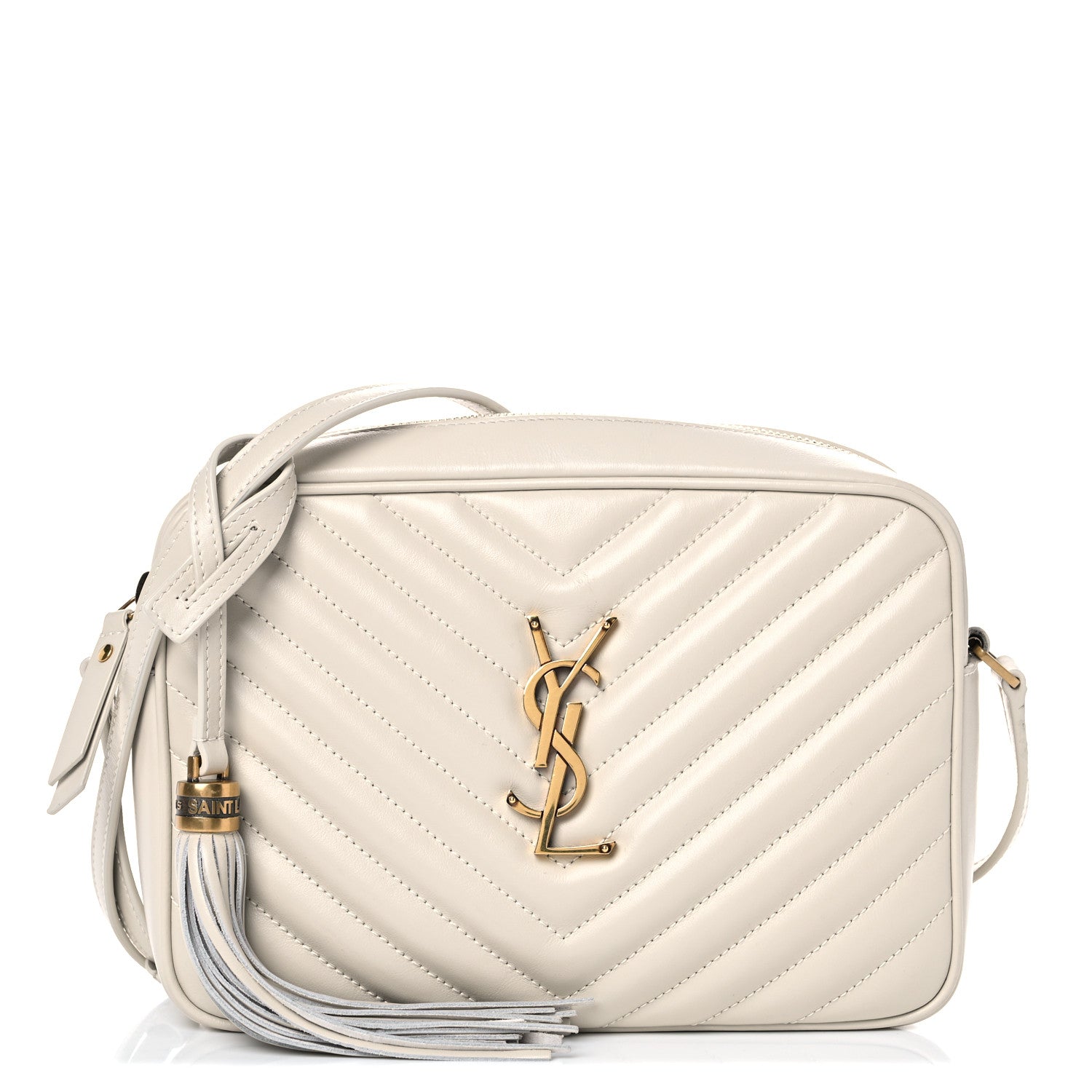 Saint Laurent Calfskin Matelasse Monogram Lou Camera Bag Crema Soft 1 of 10