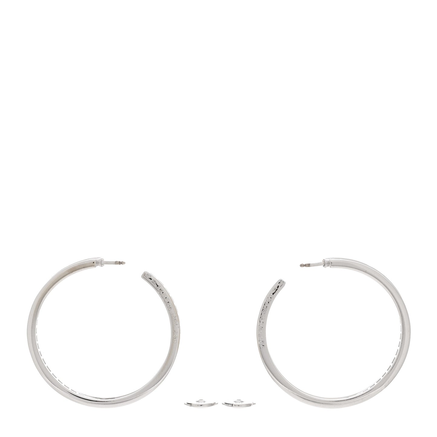 18K White Gold Diamond 2.30ctw Inside Out Hoop Earrings