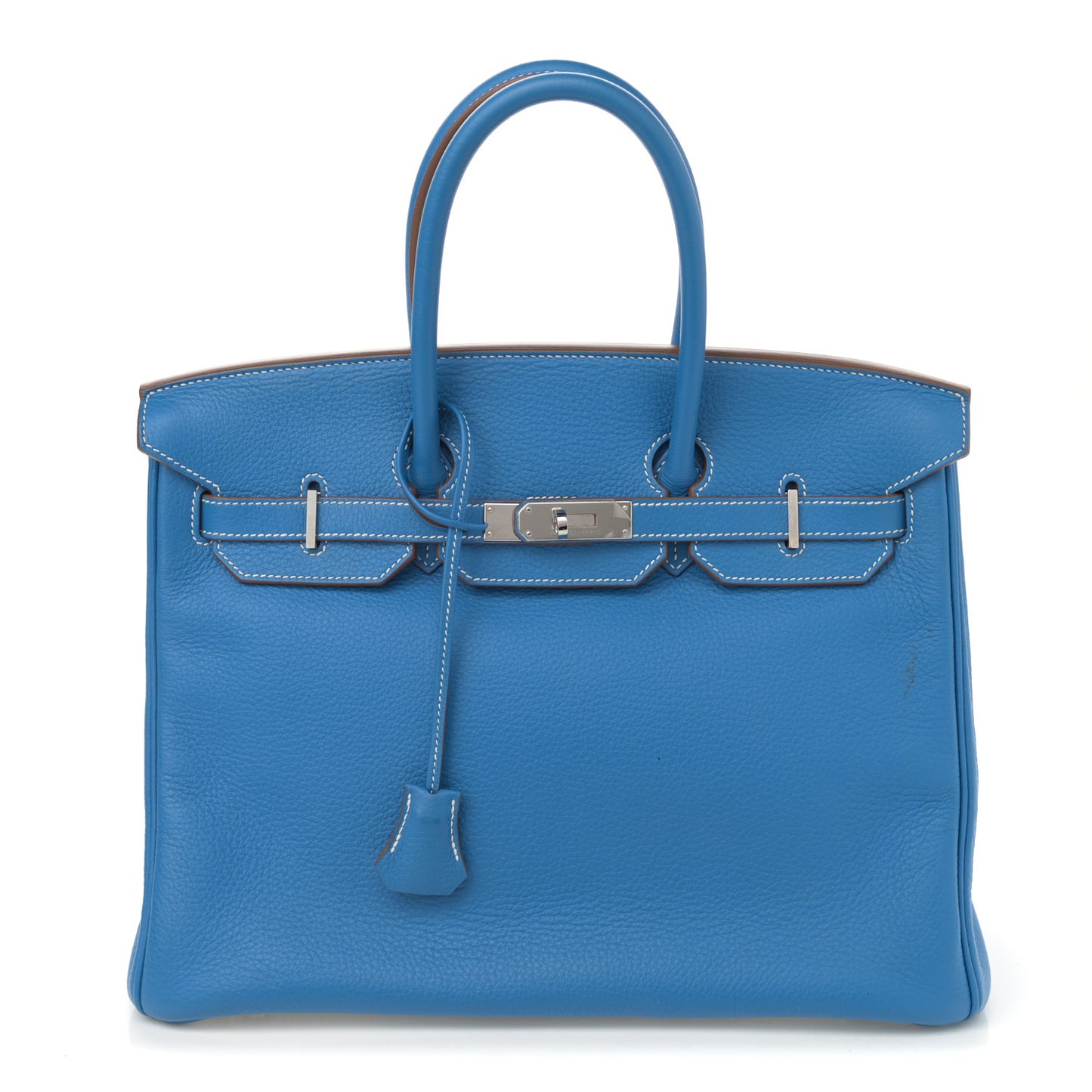 Togo Bi-Color Birkin 35 Mykonos White
