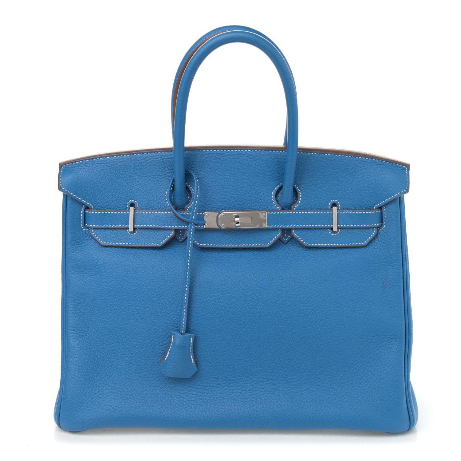 Hermes Togo Bi-Color Birkin 35 Mykonos White 1 of 17