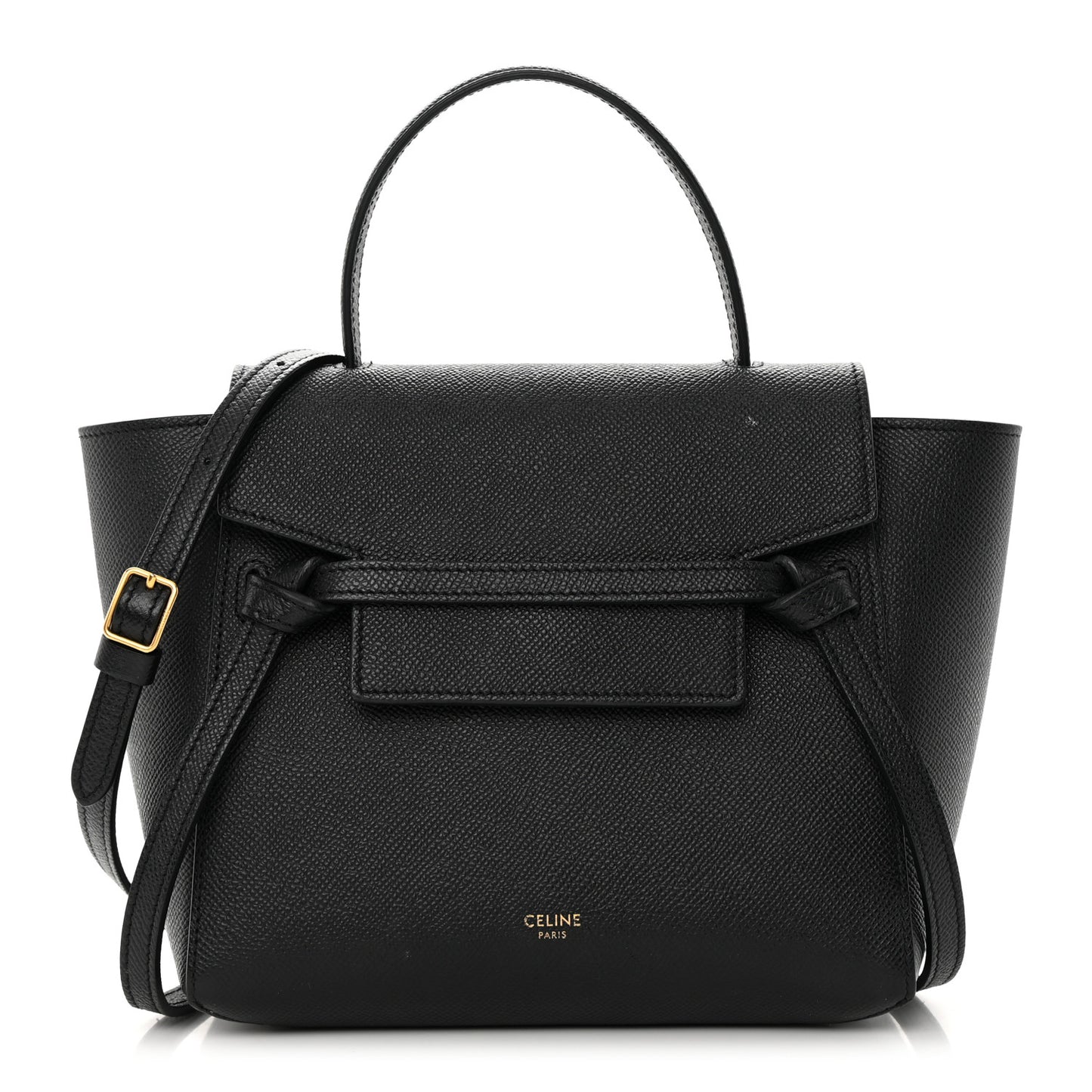 Grained Calfskin Nano Belt Bag Black