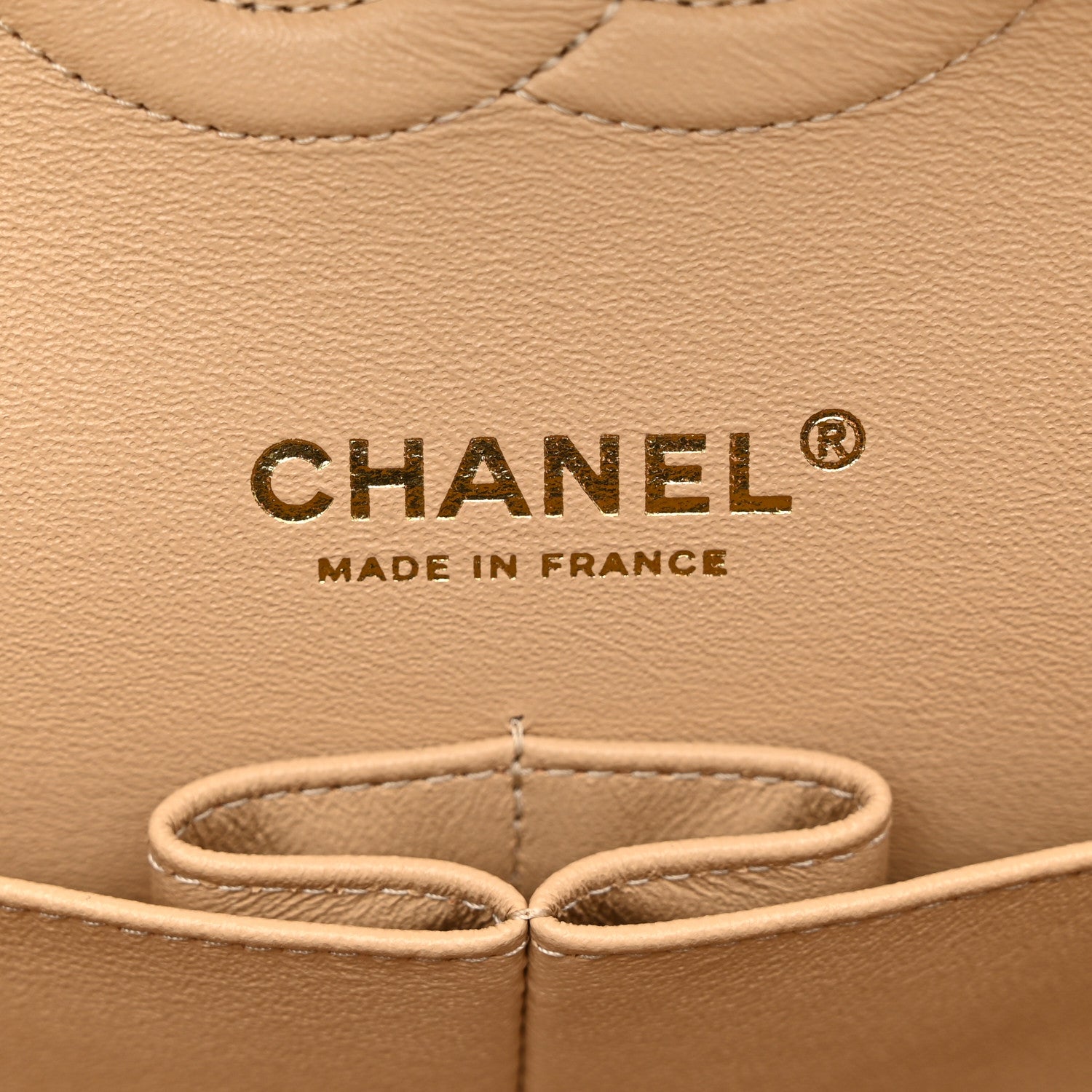 Chanel Lambskin Quilted Medium Double Flap Beige 6 of 11