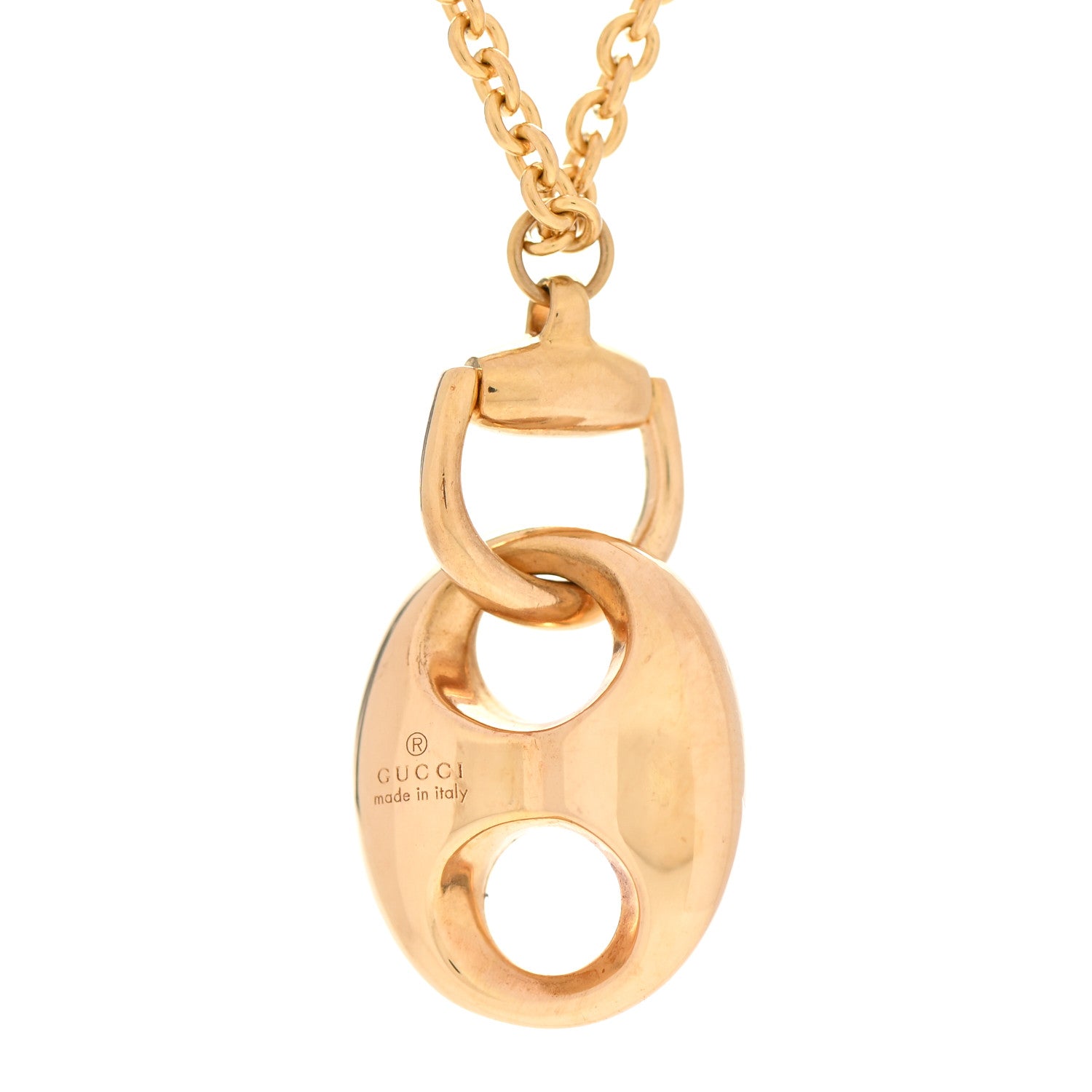 Gucci 18K Yellow Gold Marina Pendant Necklace 5 of 6