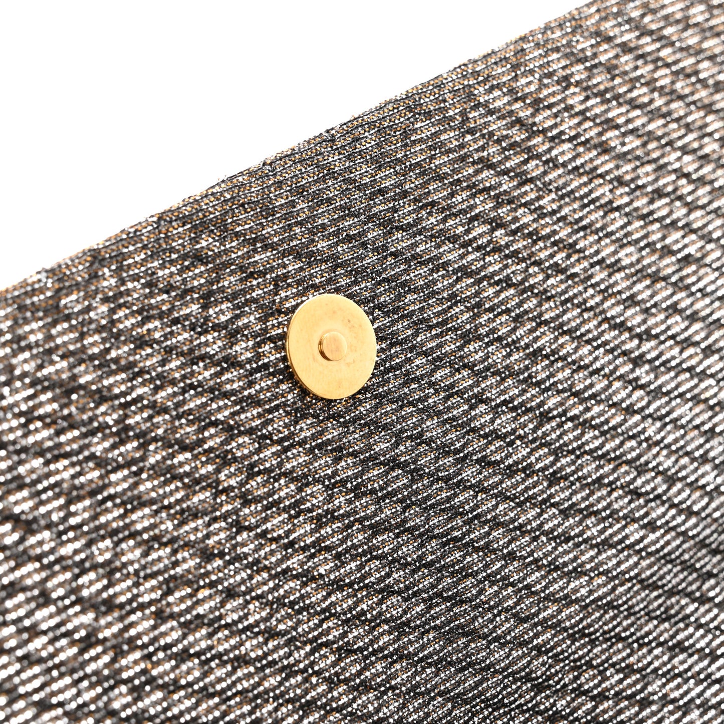 Metallic Canvas Woven Classic Monogram Kate Tassel Clutch Ciad Argento