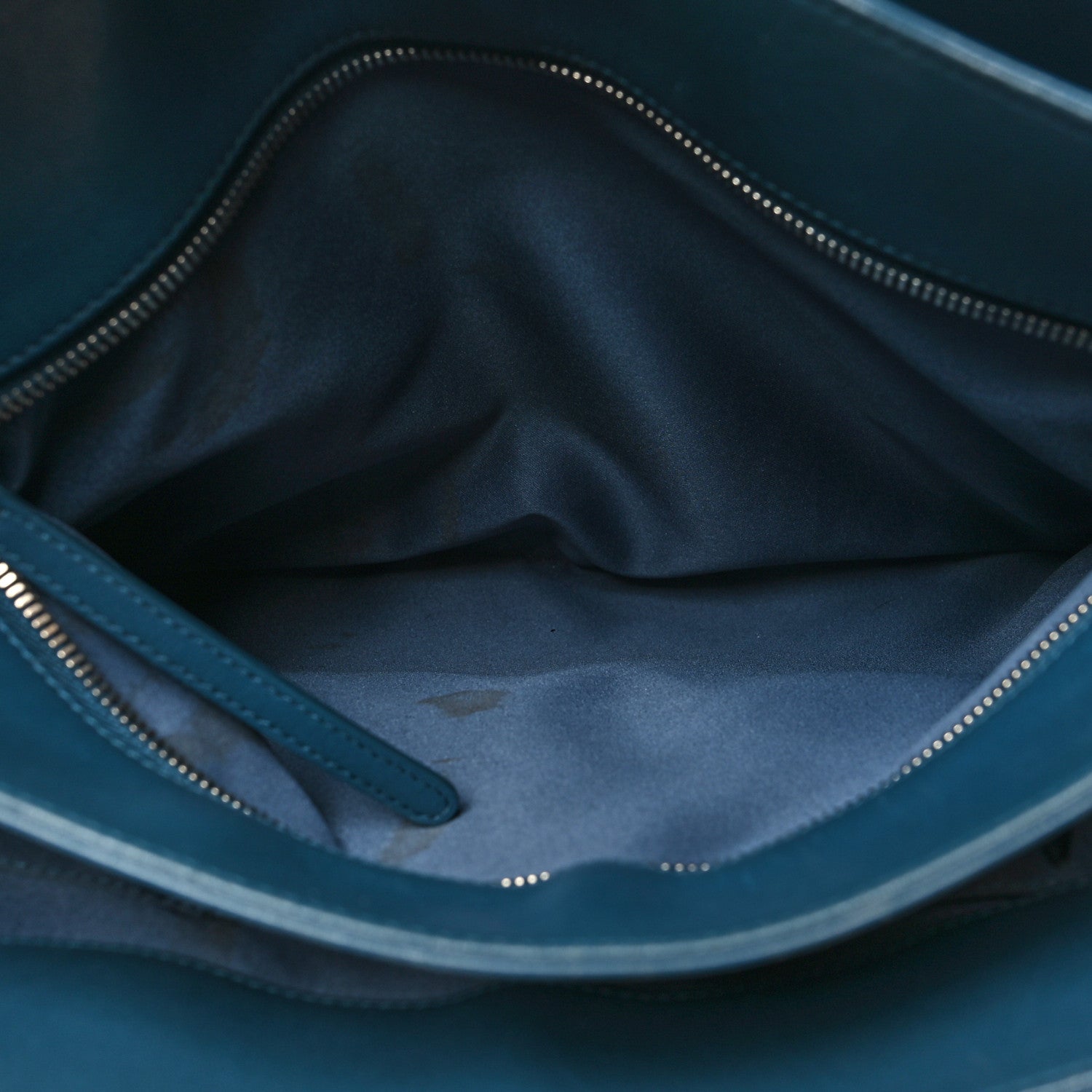 Chanel Lambskin Quilted Easy Carry Shopping Tote Blue 6 of 19