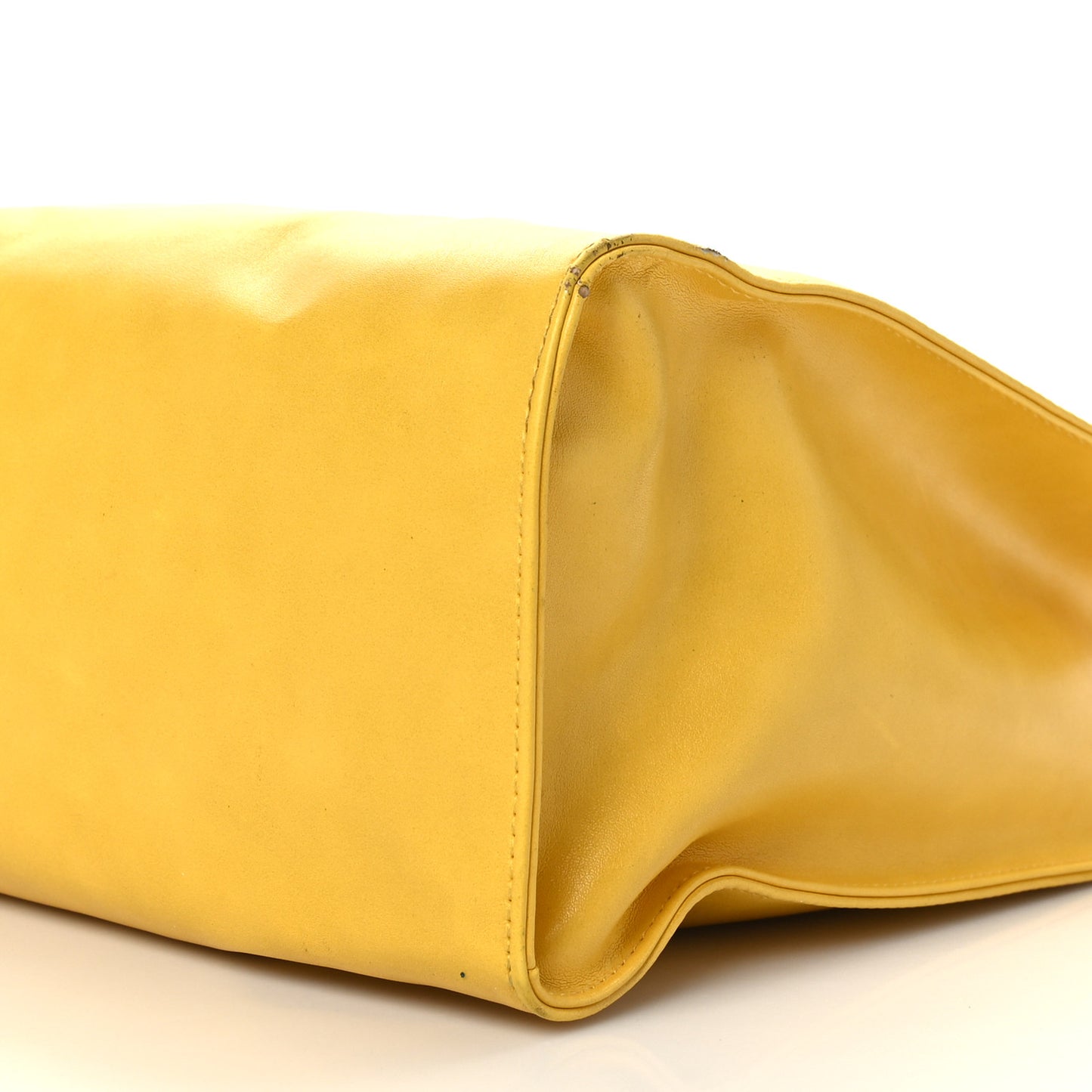 Vegan Leather Medium Shopping Bag Mustard