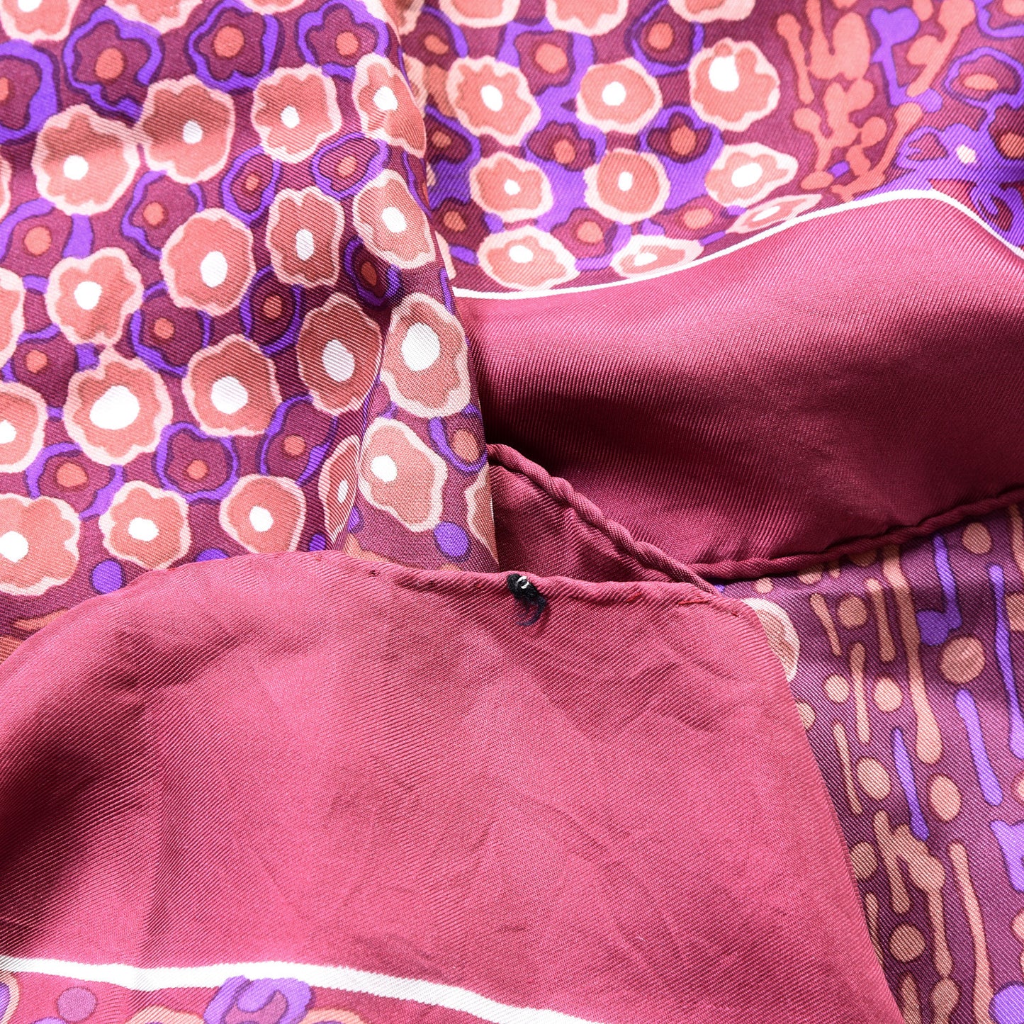 Silk Floral Square Scarf Pink