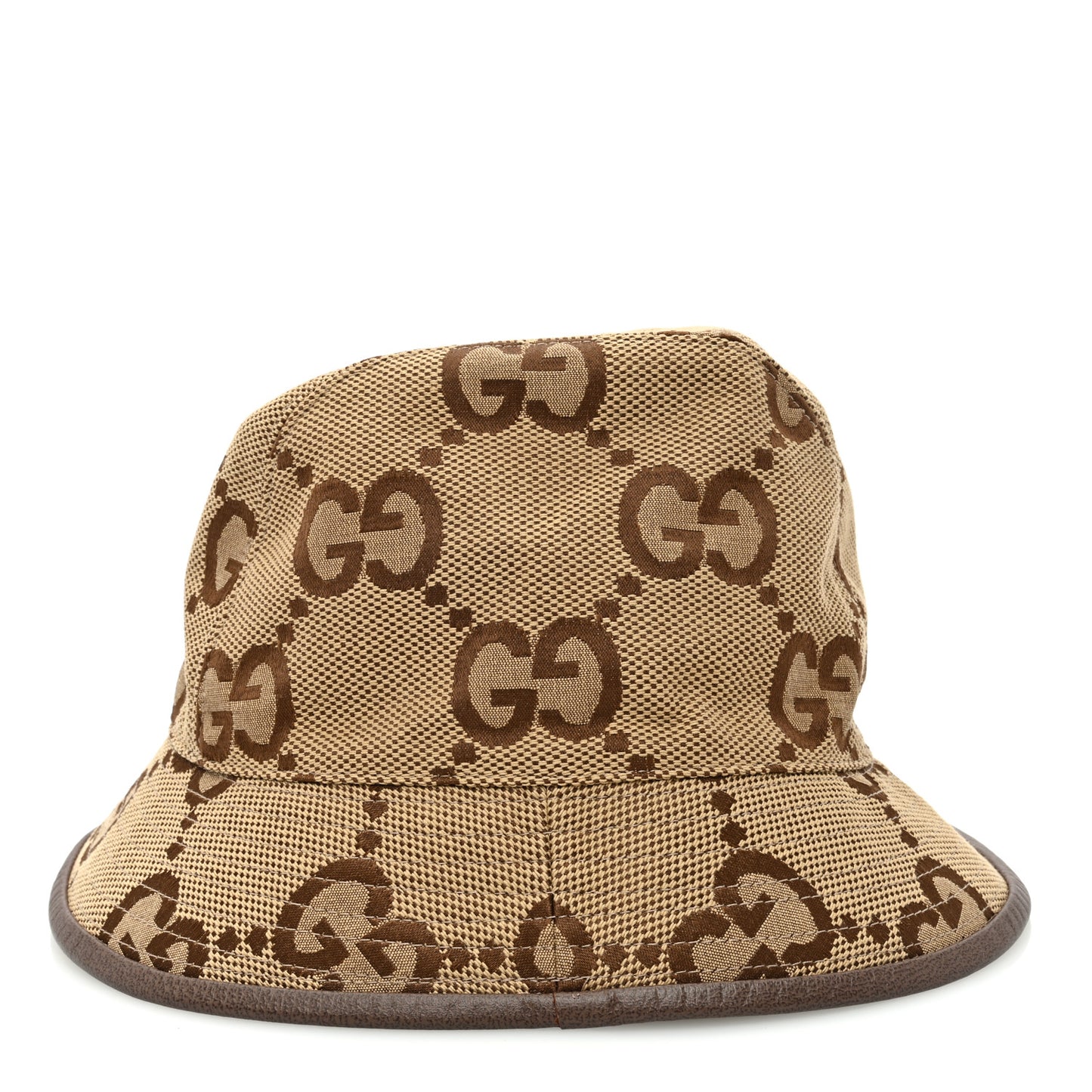 Monogram Jumbo GG Bucket Hat XL Camel Ebony New Acero
