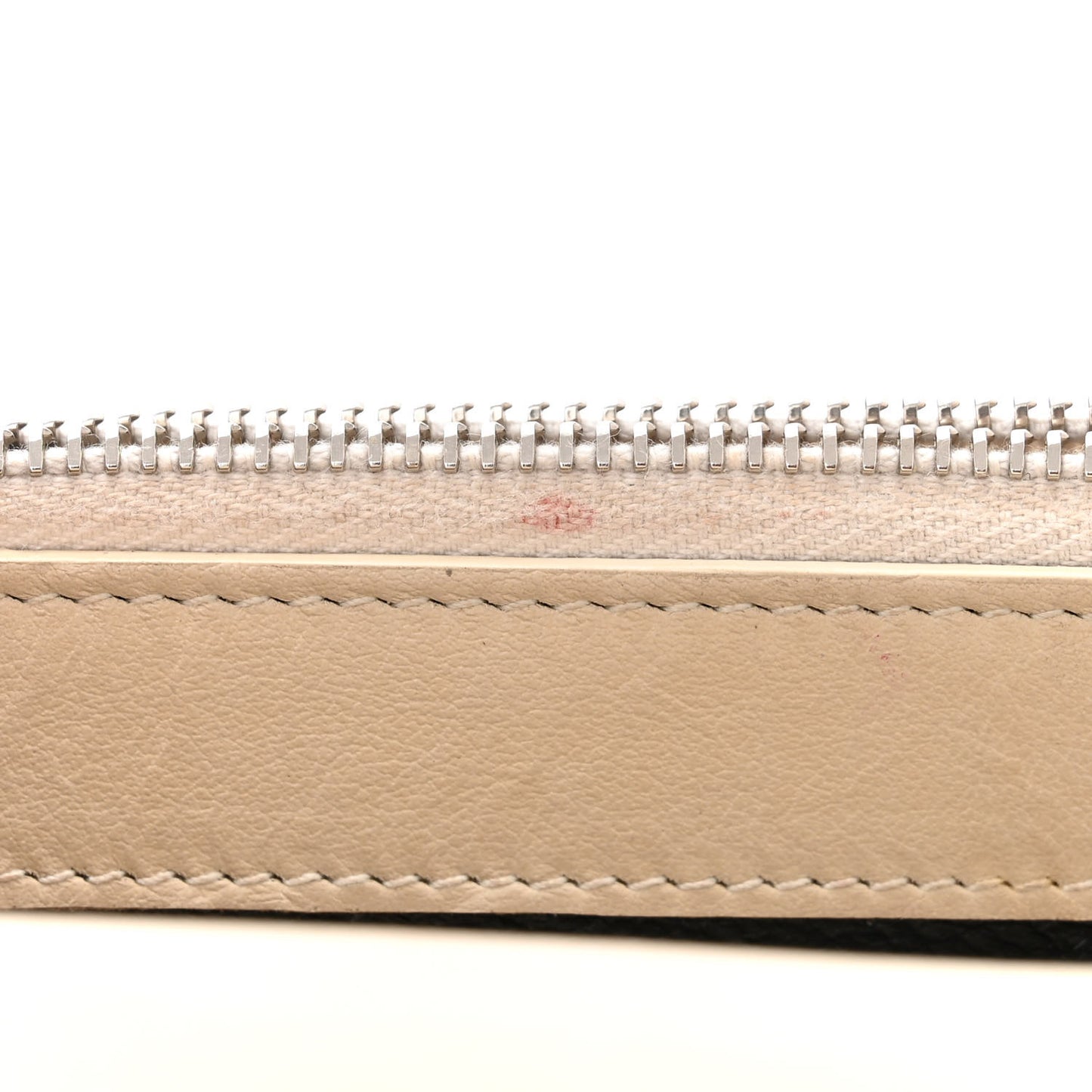 Calfskin Crocodile Embossed Kate Monogram Tassel Chain Wallet Crema Soft