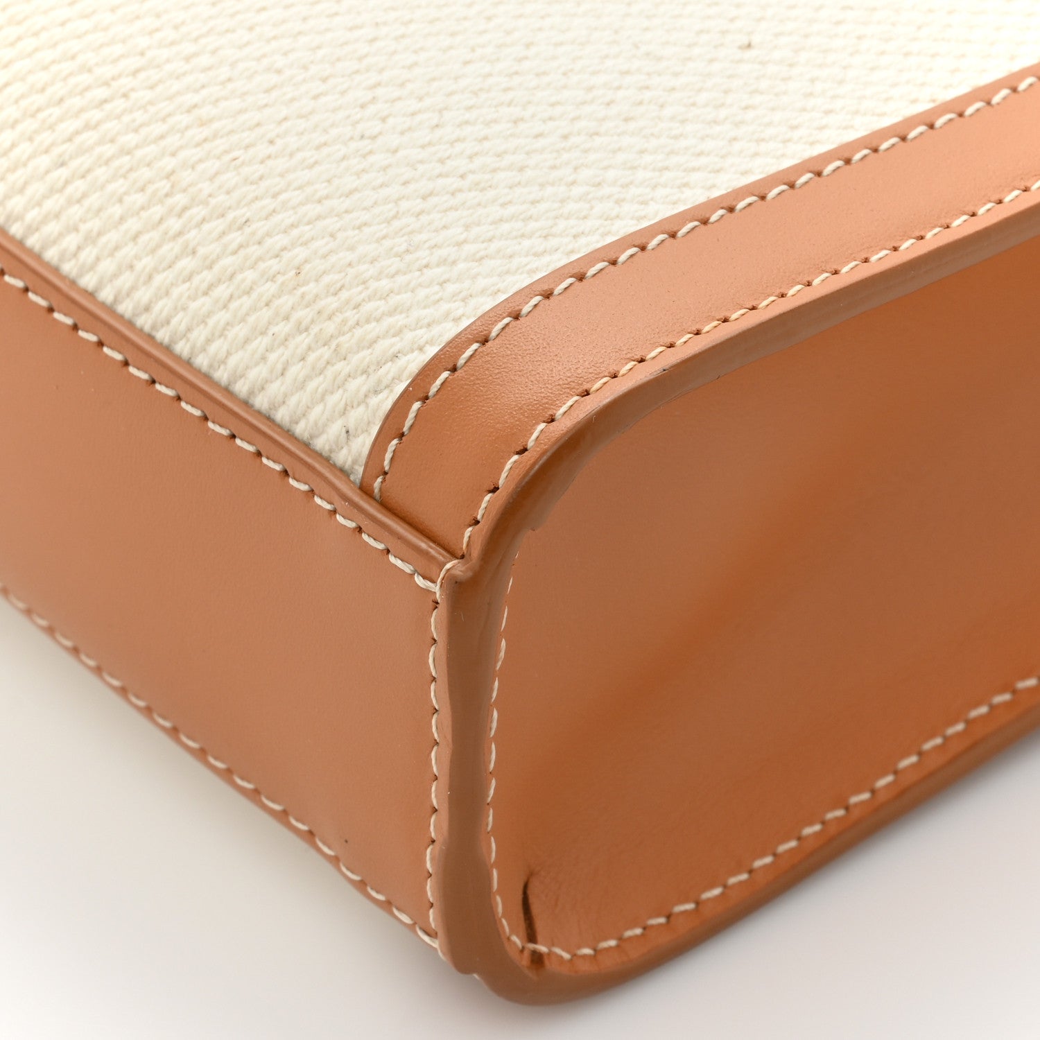 Celine Canvas Calfskin Mini Vertical Cabas Natural Tan 10 of 18
