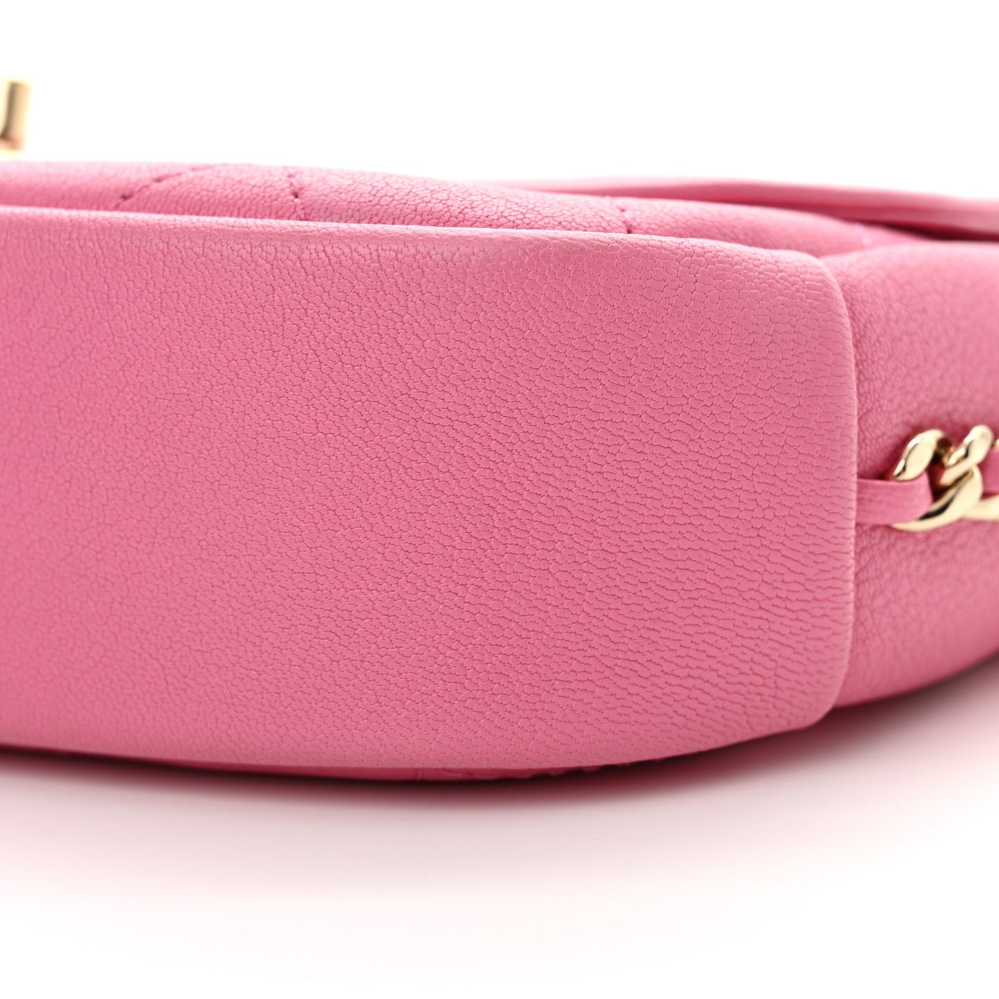 Goatskin Stitched Casual Trip Single Flap Pink