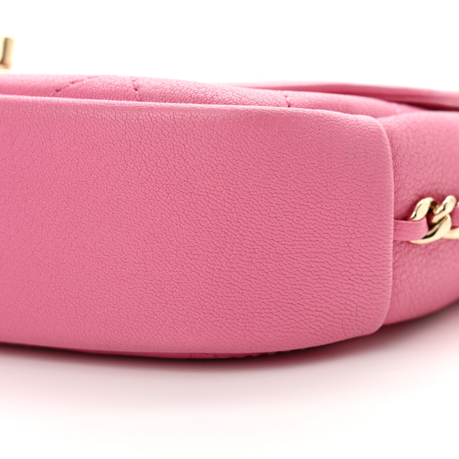 Chanel Goatskin Stitched Casual Trip Single Flap Pink 10 of 12