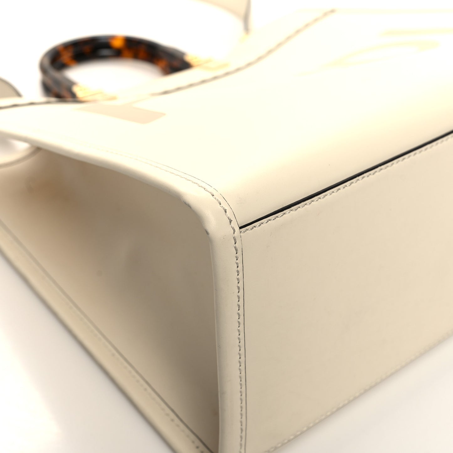 Vitello King Plexiglass Medium Fendi Sunshine Shopper Tote White Ice