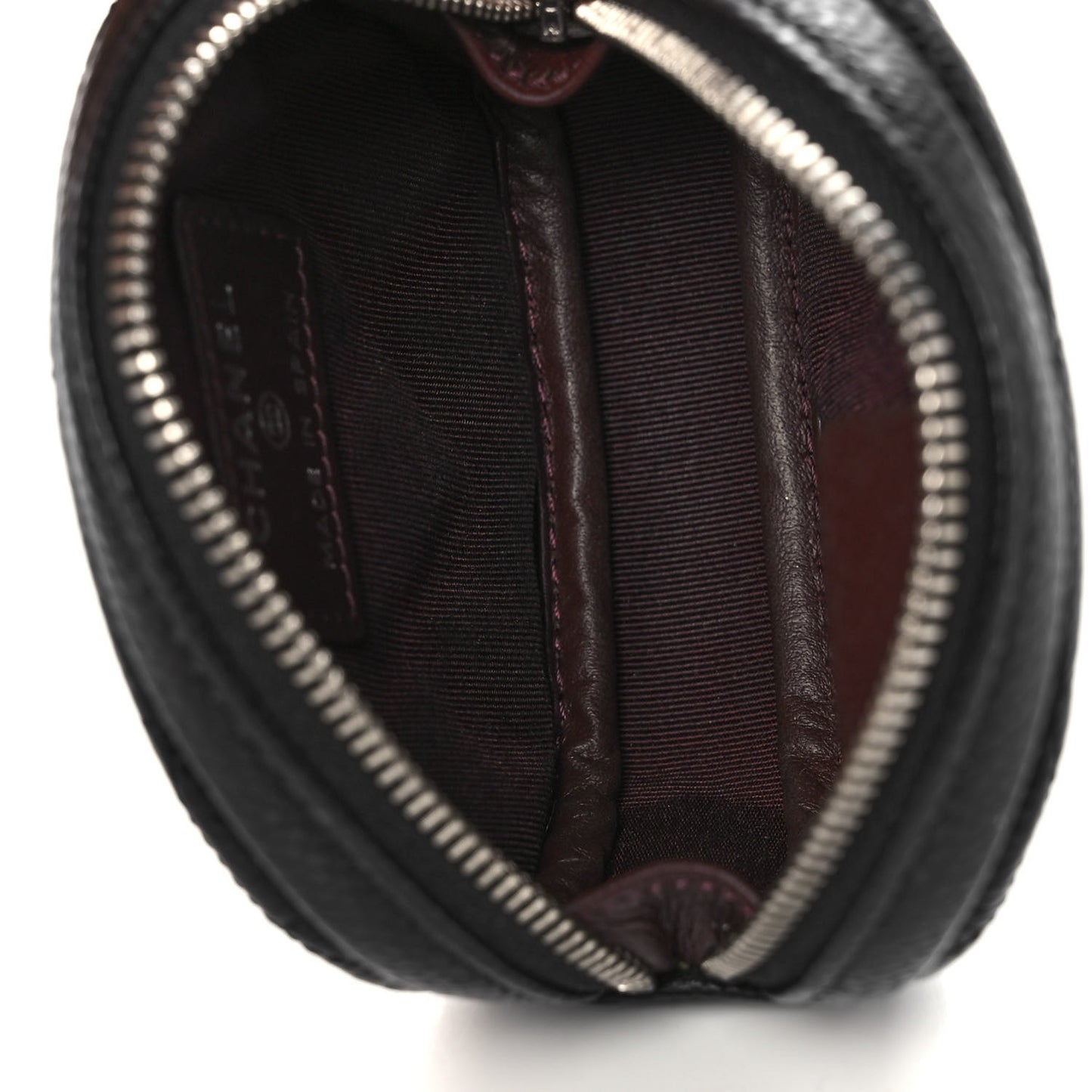 Caviar Quilted Zip Around Classic Coin Purse Black