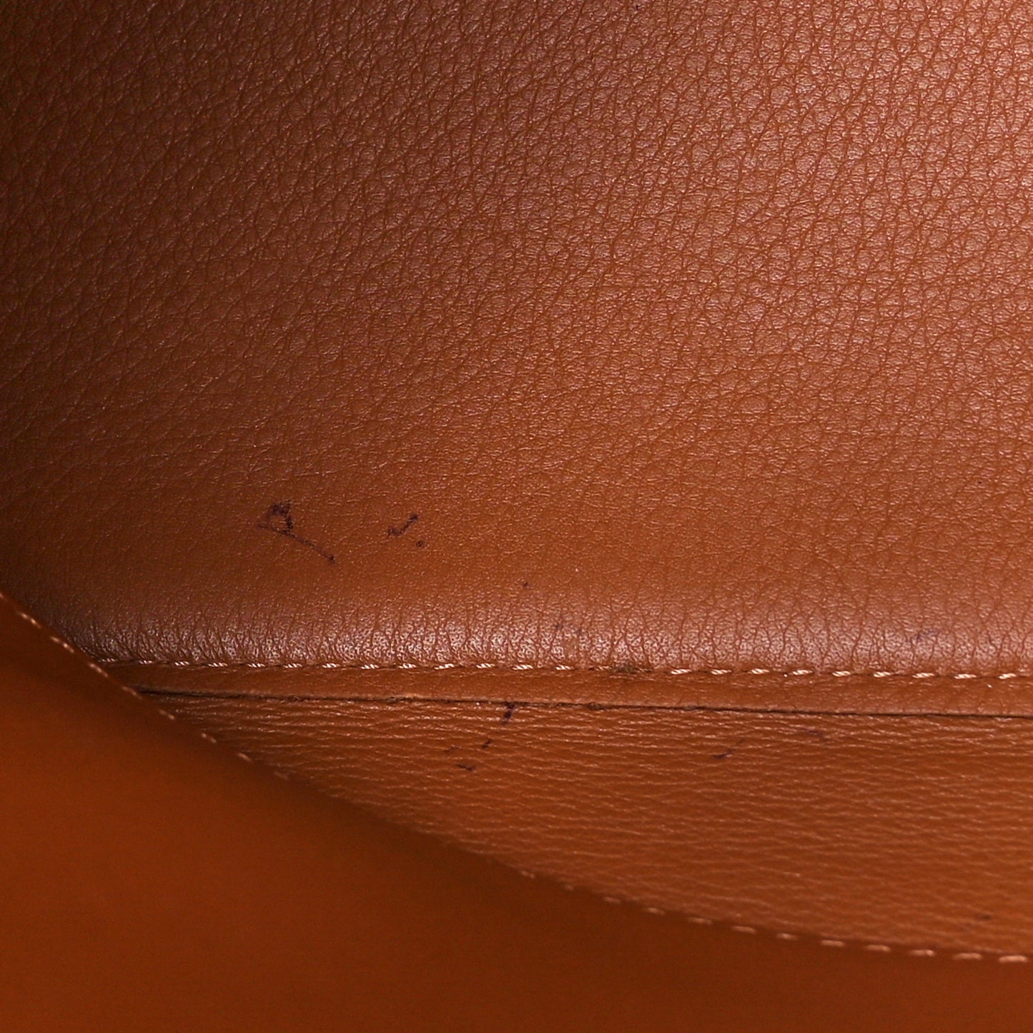 Wool Calfskin Small Love Anagram Tote Navy Tan
