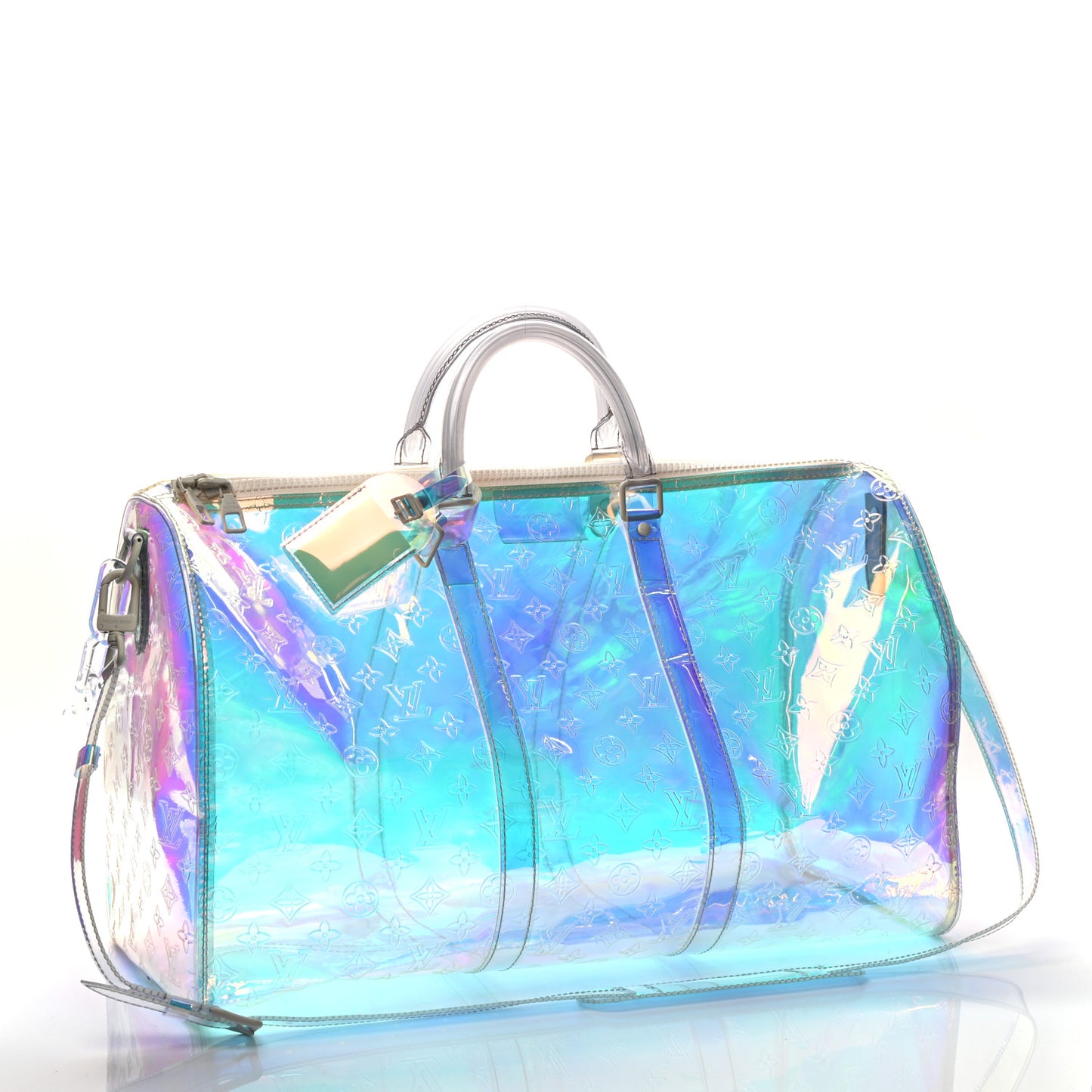 PVC Monogram Keepall Bandouliere 50 Iridescent Prism
