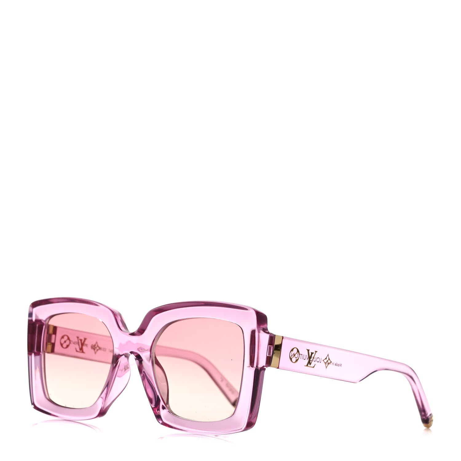 Louis Vuitton Acetate Square Loya Transparent Sunglasses Z1459E