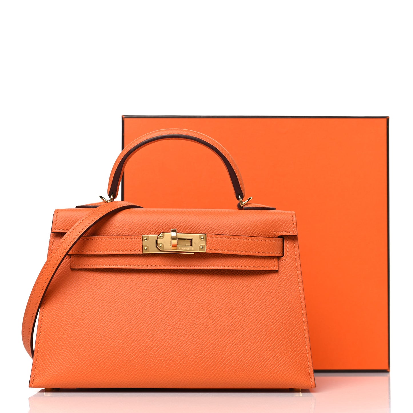 Epsom Mini Kelly Sellier 20 Orange