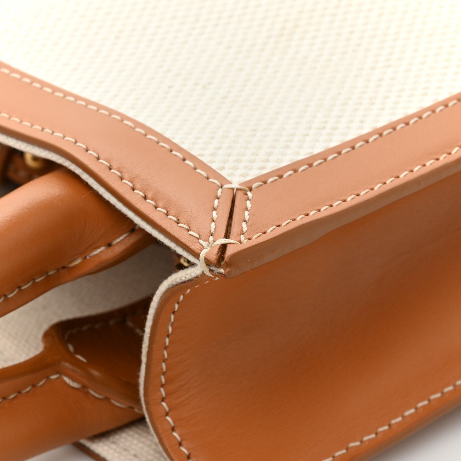 Celine Canvas Calfskin Mini Vertical Cabas Natural Tan 15 of 18
