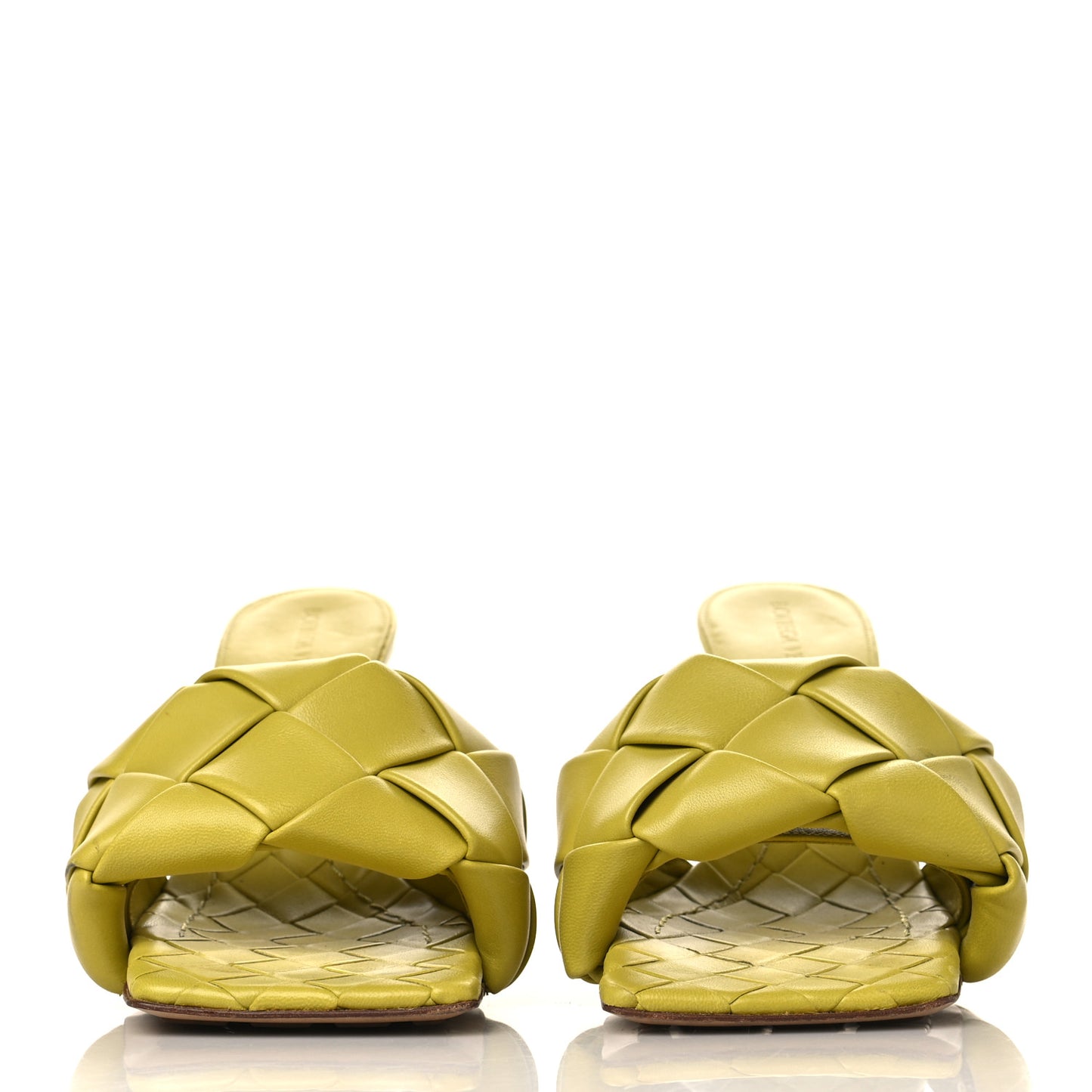 Nappa Maxi Intrecciato Lido 90mm Mule Sandals 37 Acid