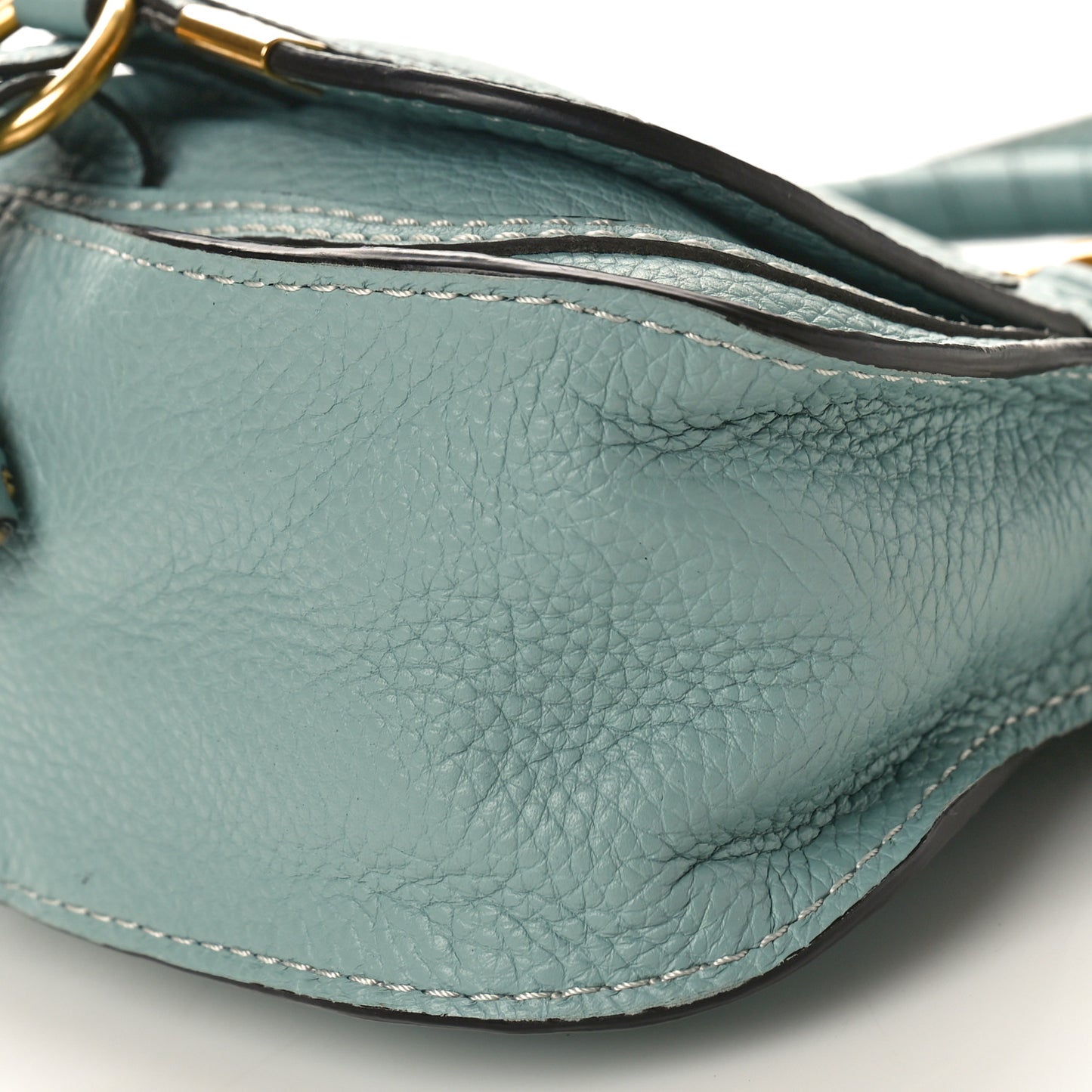 Calfskin Small Marcie Satchel Mint Blue