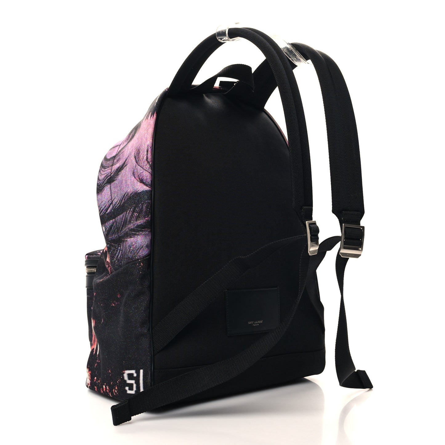 Canvas Palm Tree Sunset City Backpack Violet Black