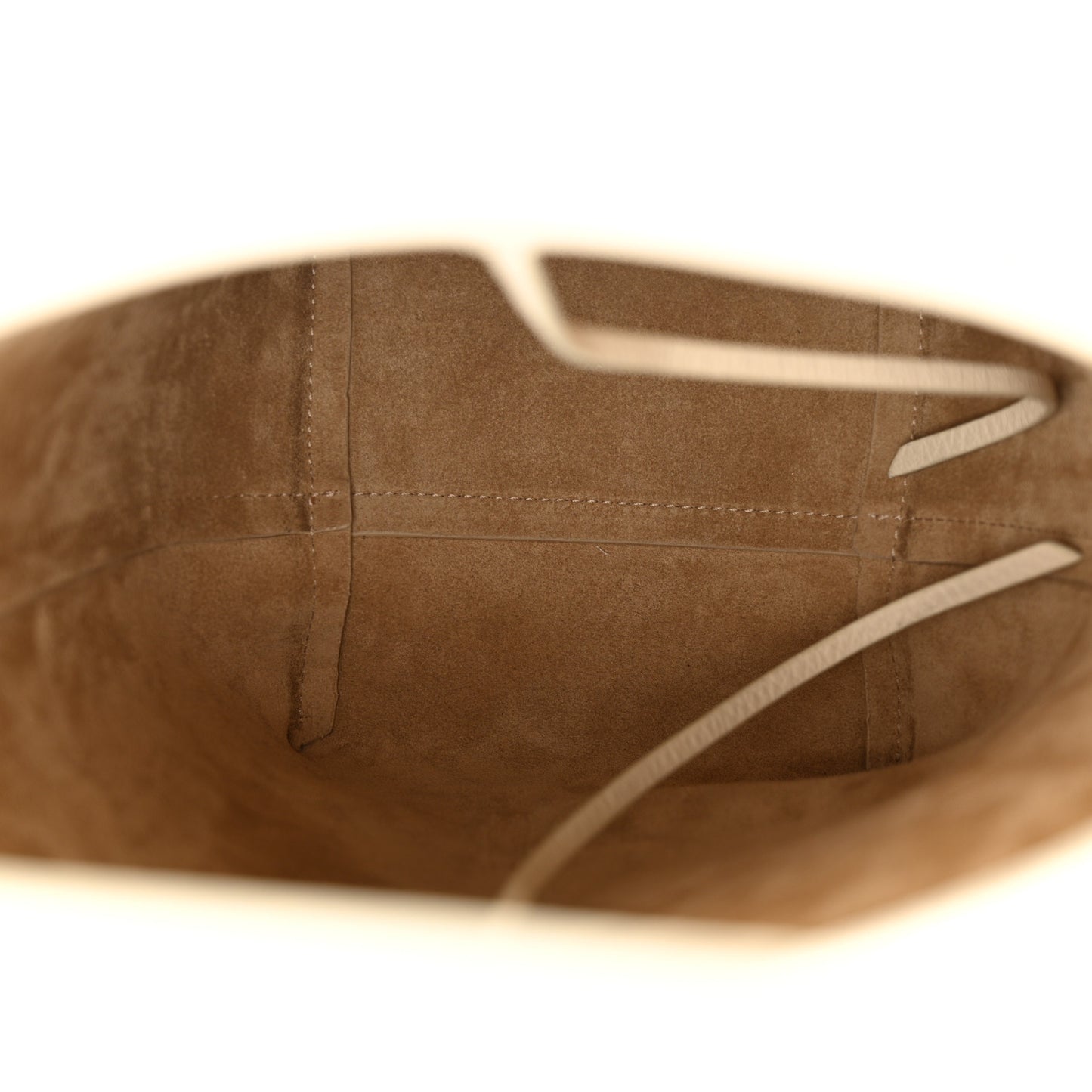 Grained Calfskin Small N/S Park Tote Ivory