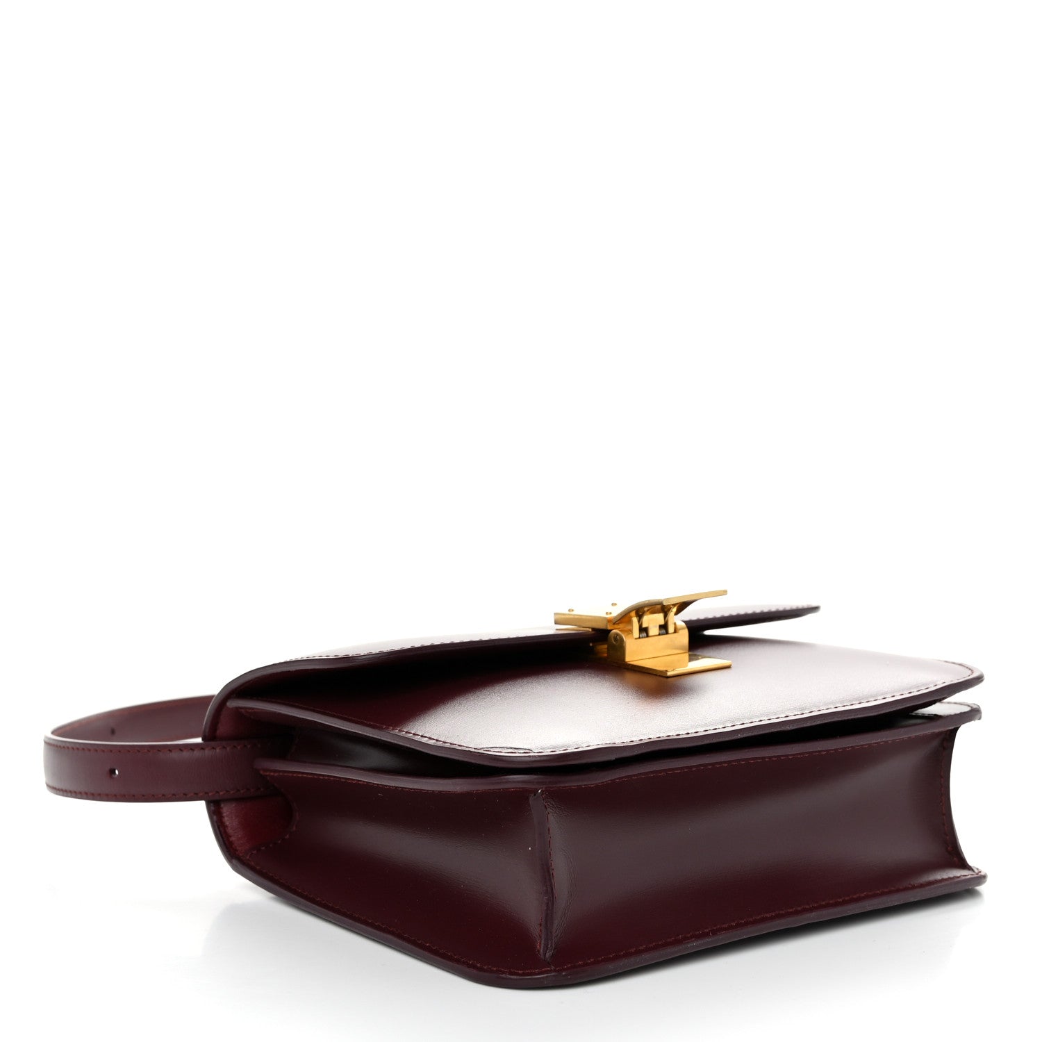 Celine Box Calfskin Teen Classic Box Flap Bag Burgundy 4 of 12