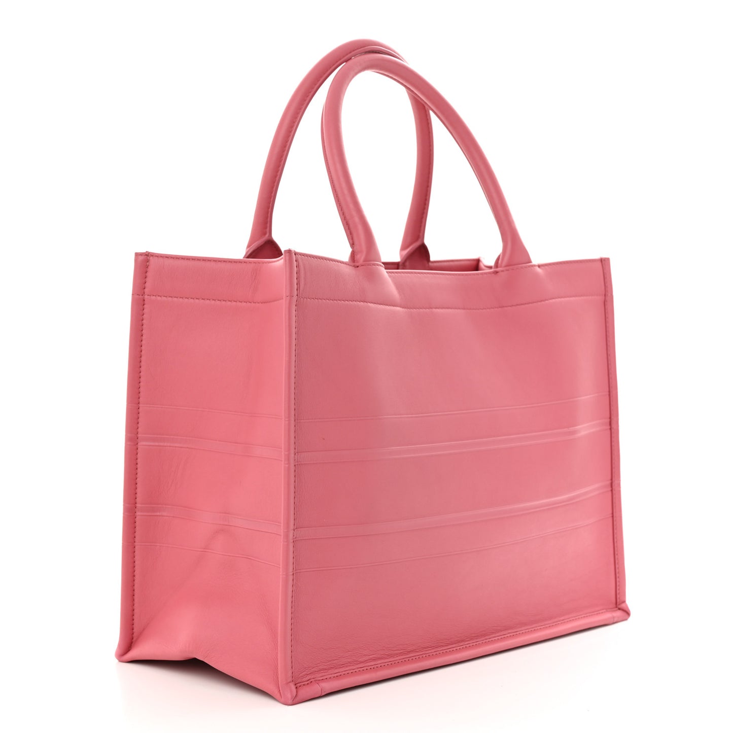 Calfskin Embossed Medium Book Tote Pink