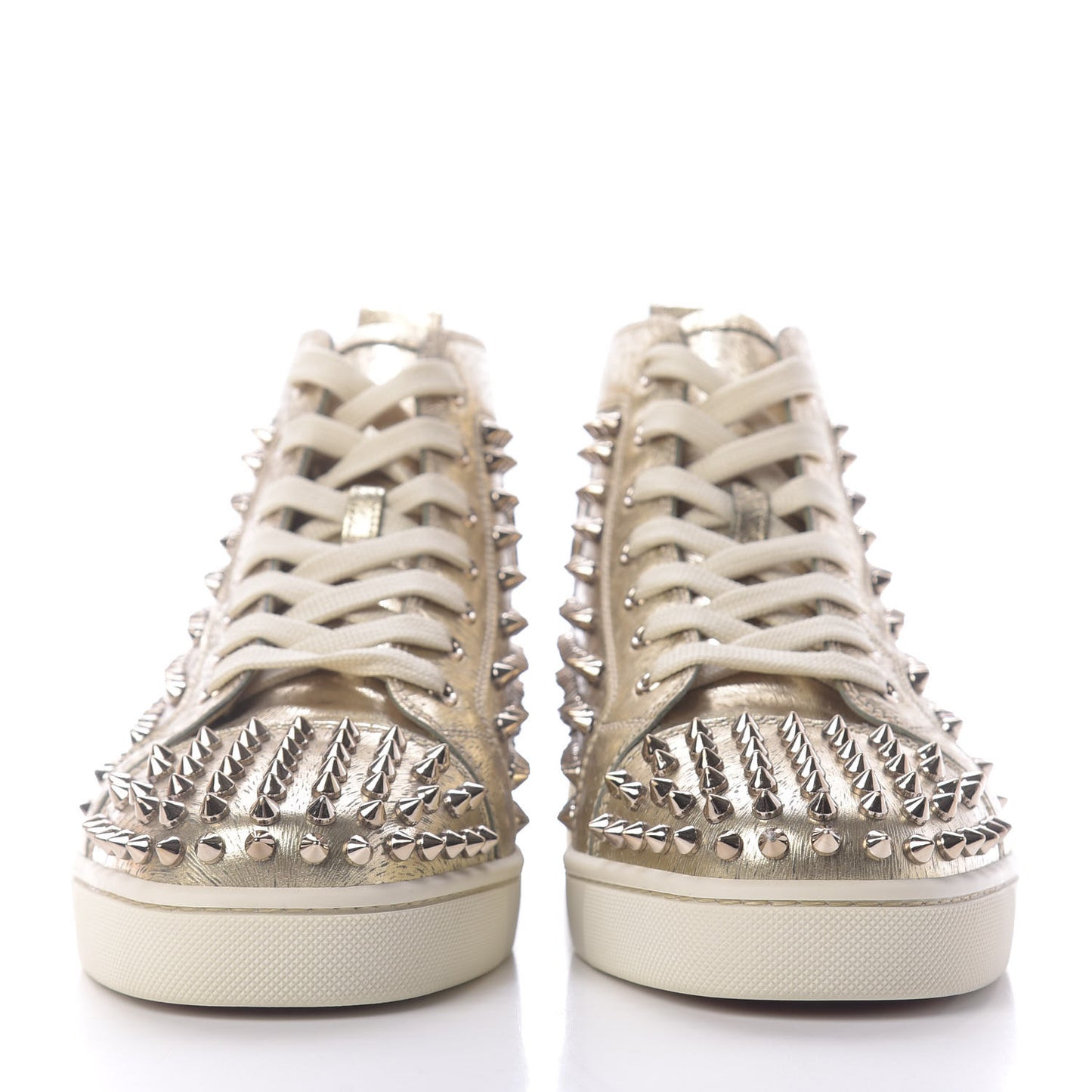 Metallic Laminato Spike Louis Flat Sneakers 43 Plantine Colombe