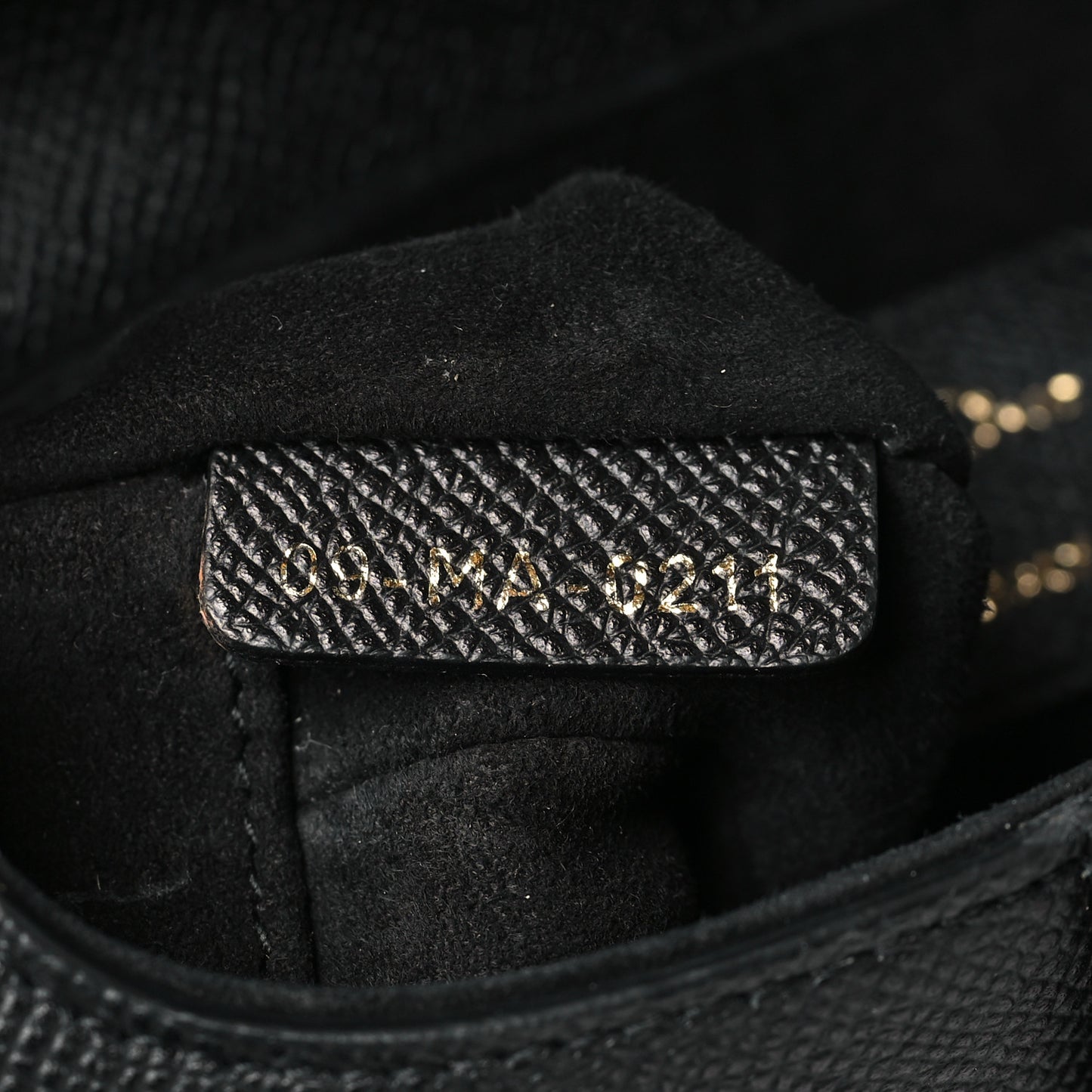 Grained Calfskin Mini Saddle Bag Black