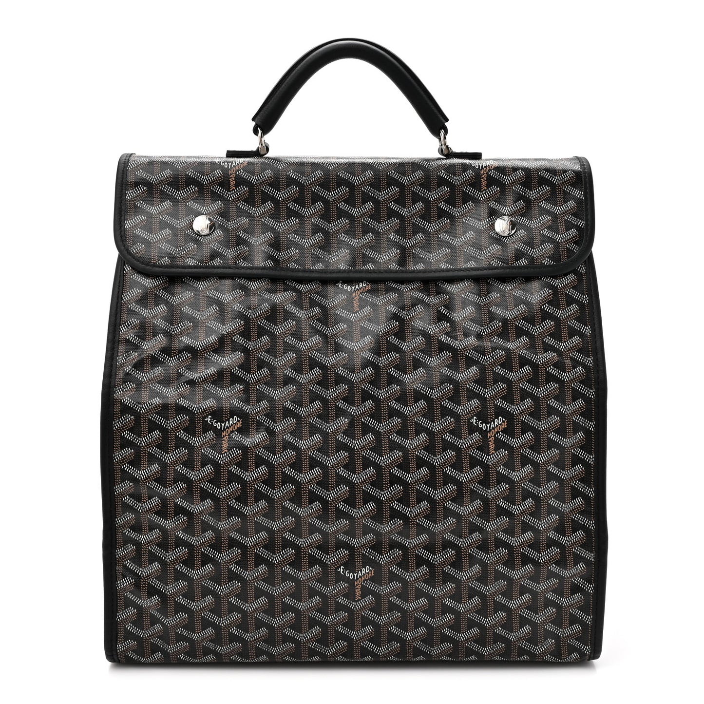 Goyardine Saint Leger Soft Briefcase Backpack Black