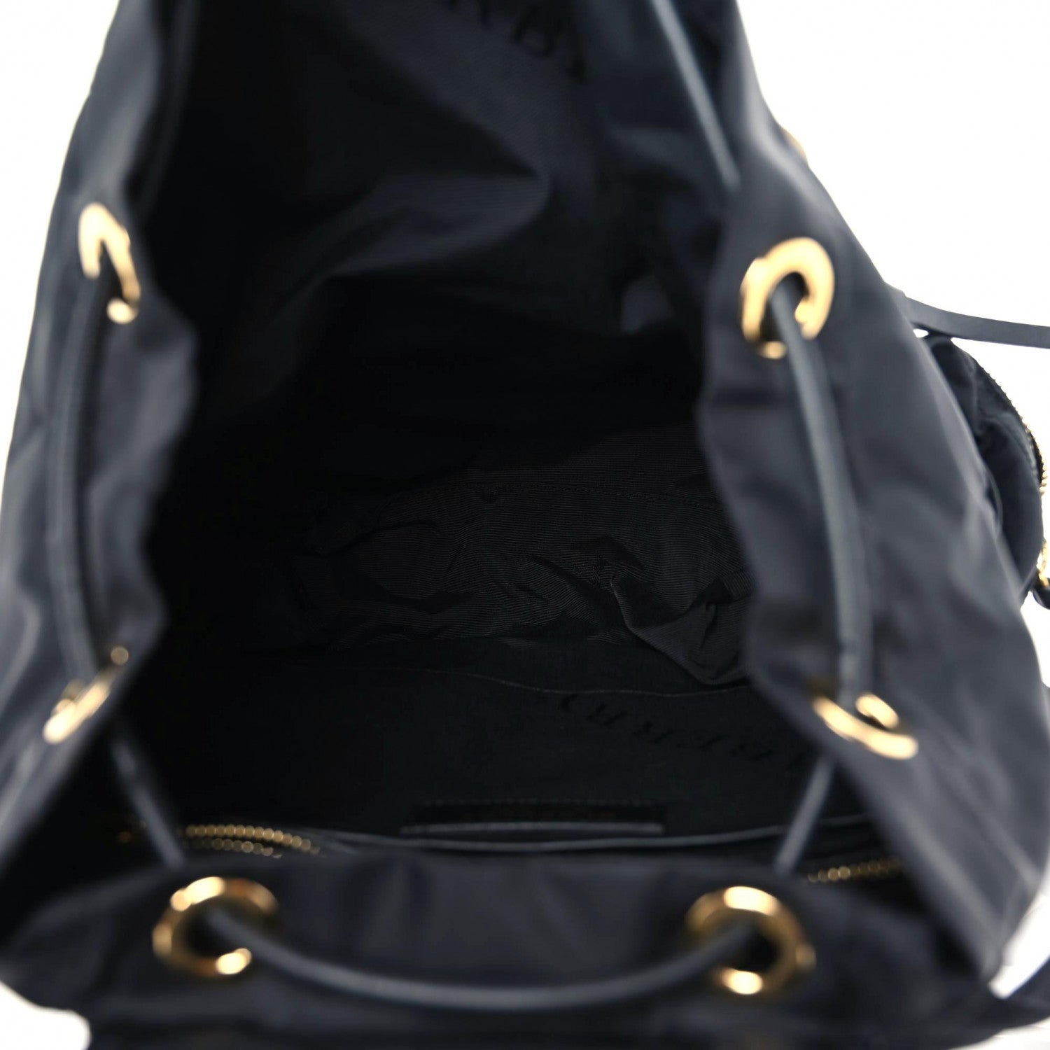 Burberry Nylon Medium Rucksack Runway Backpack Black Gold 5 of 22