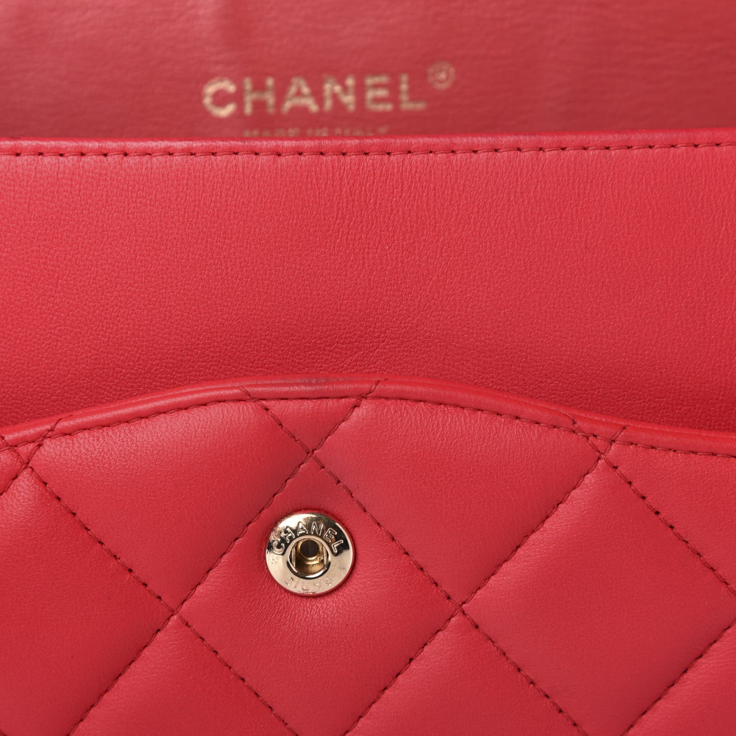 Lambskin Quilted Jumbo Double Flap Pink