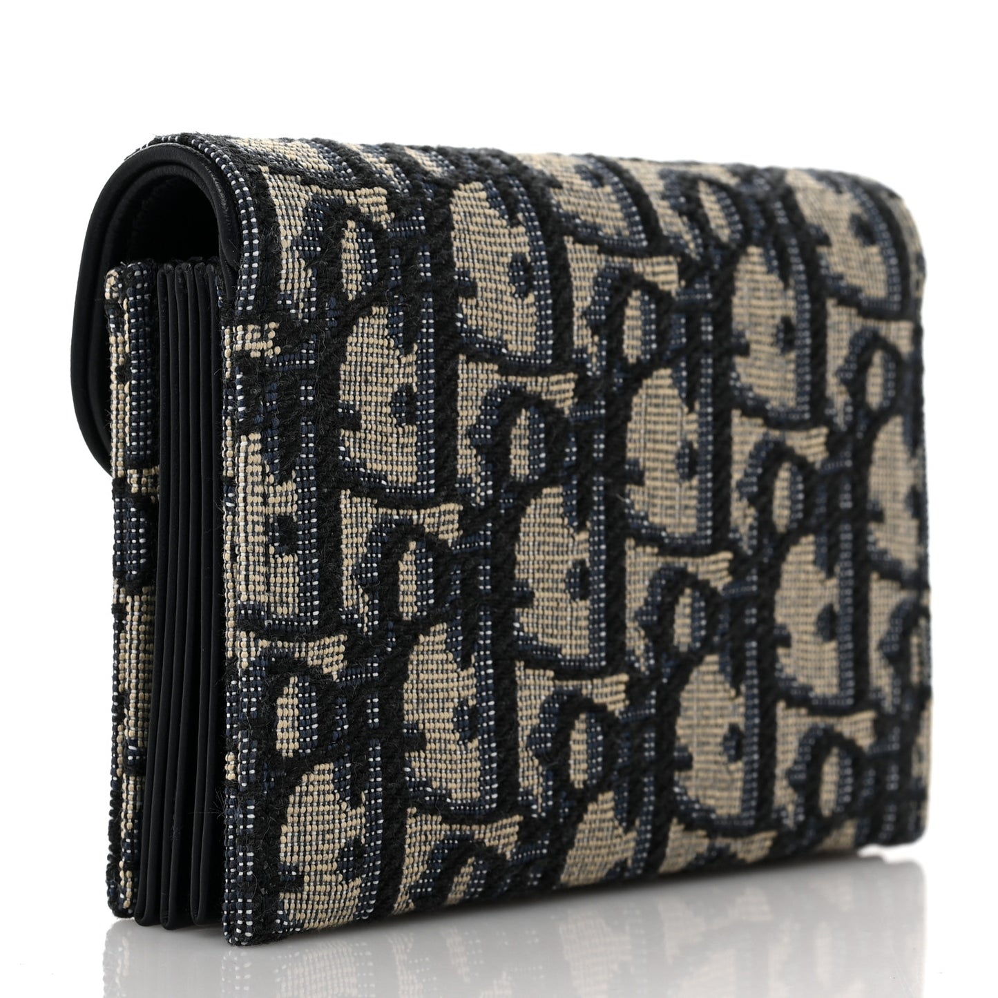 Oblique Saddle Card Holder Blue