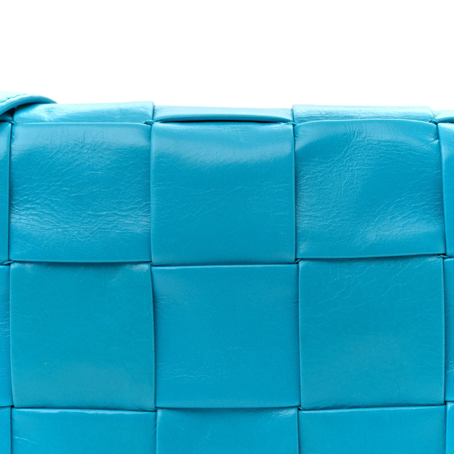 Paper Calfskin Maxi Intreccio Small Cassette Crossbody Bag Pool