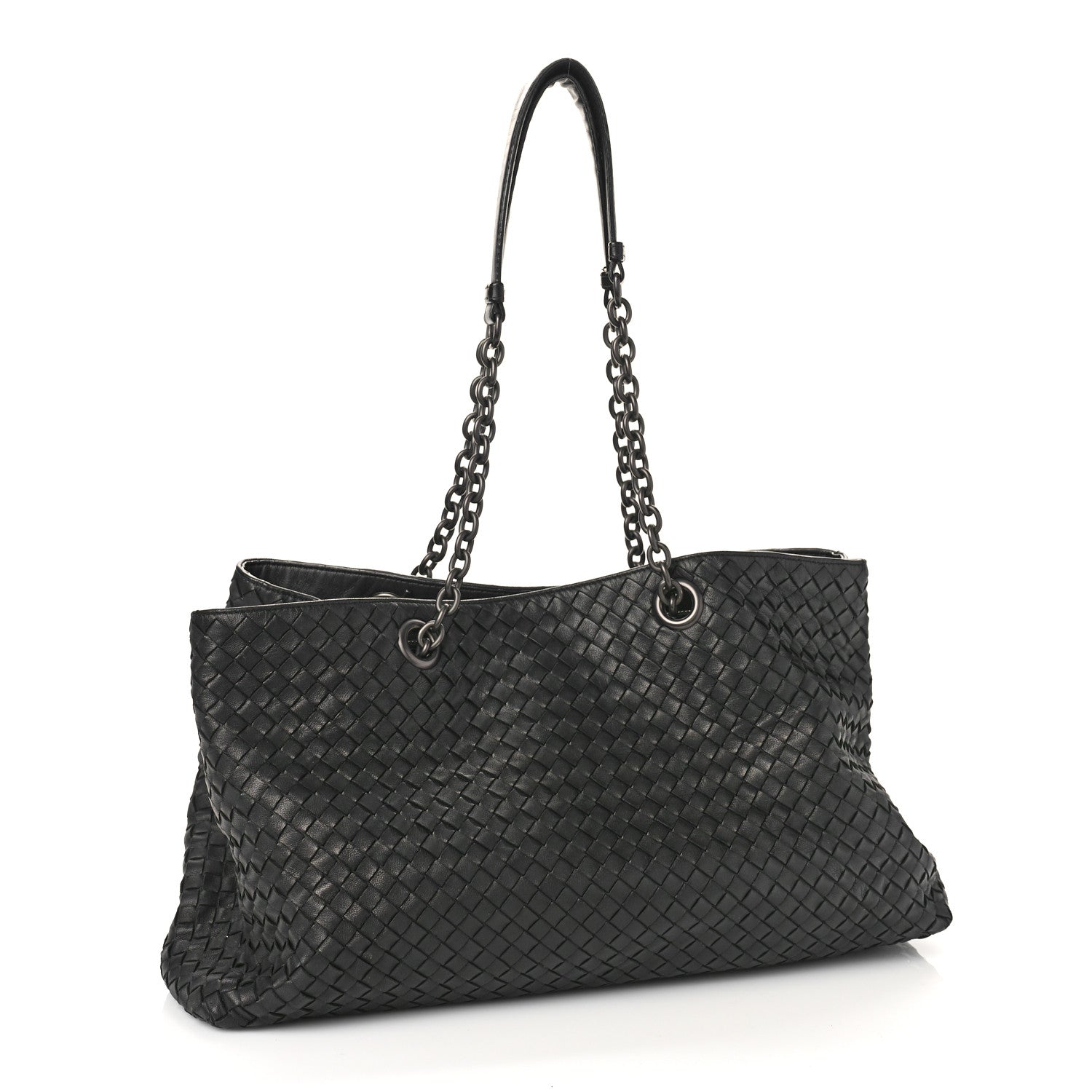 Bottega Veneta Nappa Intrecciato Large Classic Chain Strap Tote Black 3 of 11